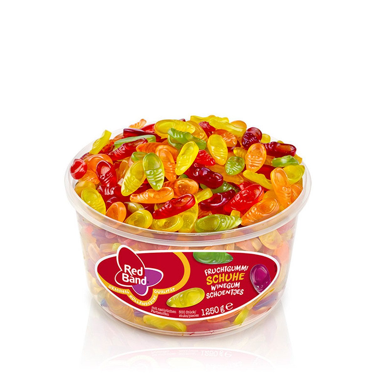 Red Band Süßigkeit, Red Band Fruchtgummi Schuhe mit Fruchtgeschmack 5fach sortiert 1250g