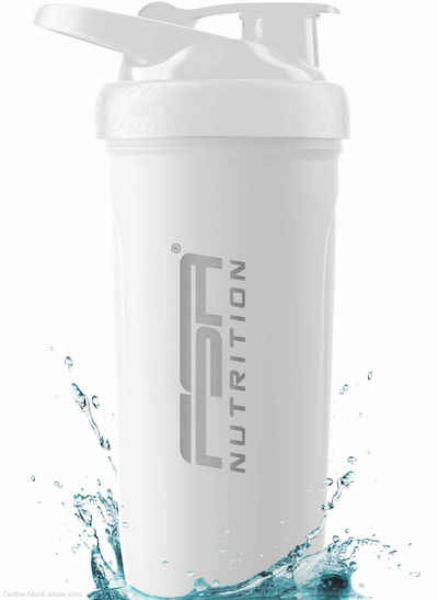 FSA Nutrition Protein Shaker Edelstahl 900 ml Trinkflasche Sport, rostfreier Edelstahl, Shaker aus rostfreiem Edelstahl mit Messmarkierungen, Mischsieb