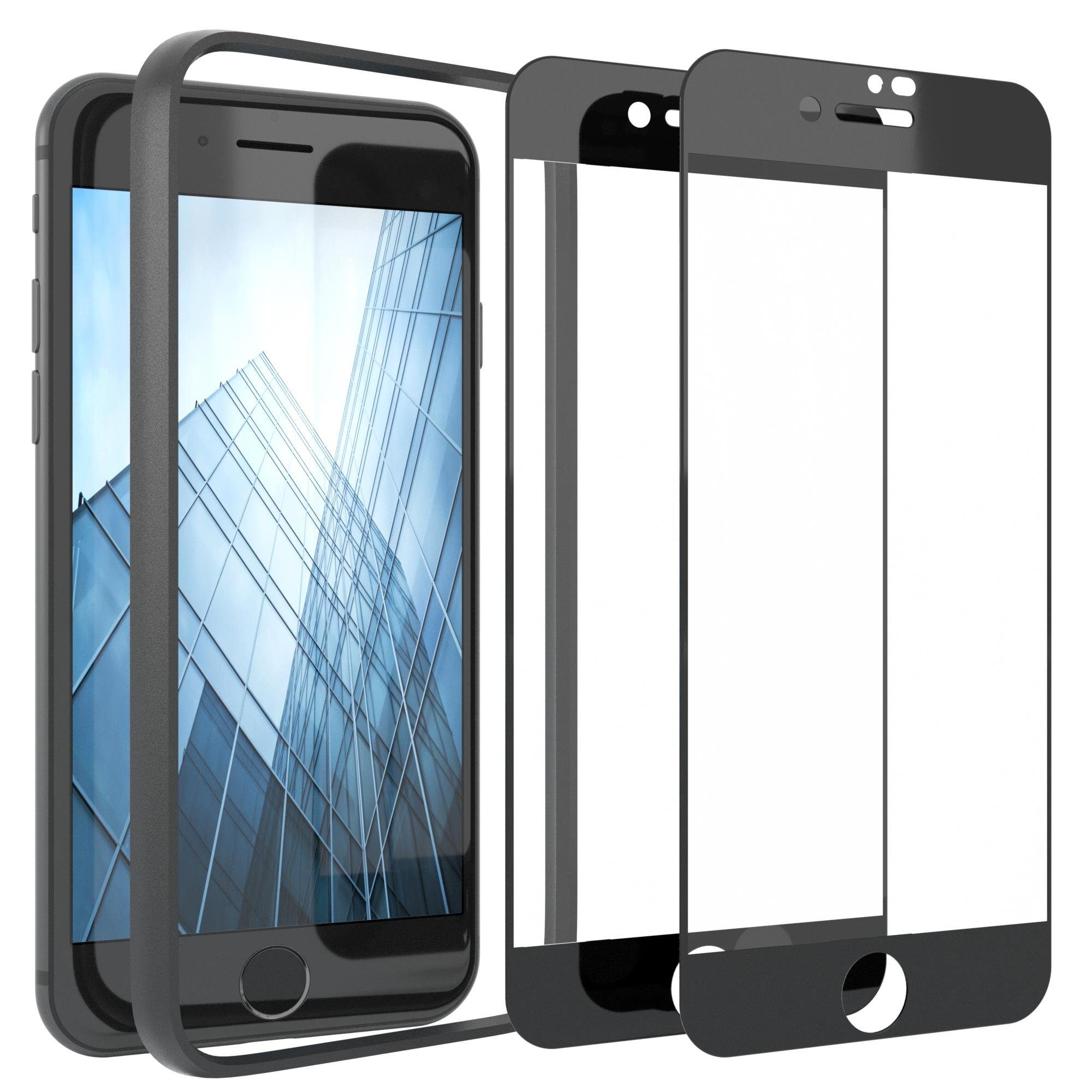 EAZY CASE Schutzfolie 2x Schutzglas für iPhone SE 2022/2020, iPhone 8/7, Bildschirmschutz Display Glasfolie 4,7 Zoll Panzerglas Glas 9H Folie