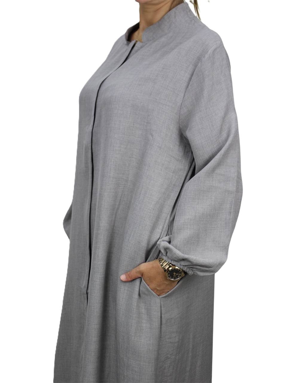Aymasal Stillkleid Still-Abaya mit Reißverschluss, Stillkleid (Einzelnes Kleid, Einzelstück) Stillfreundlicher Reißverschluss; weiter bedeckender Schnitt