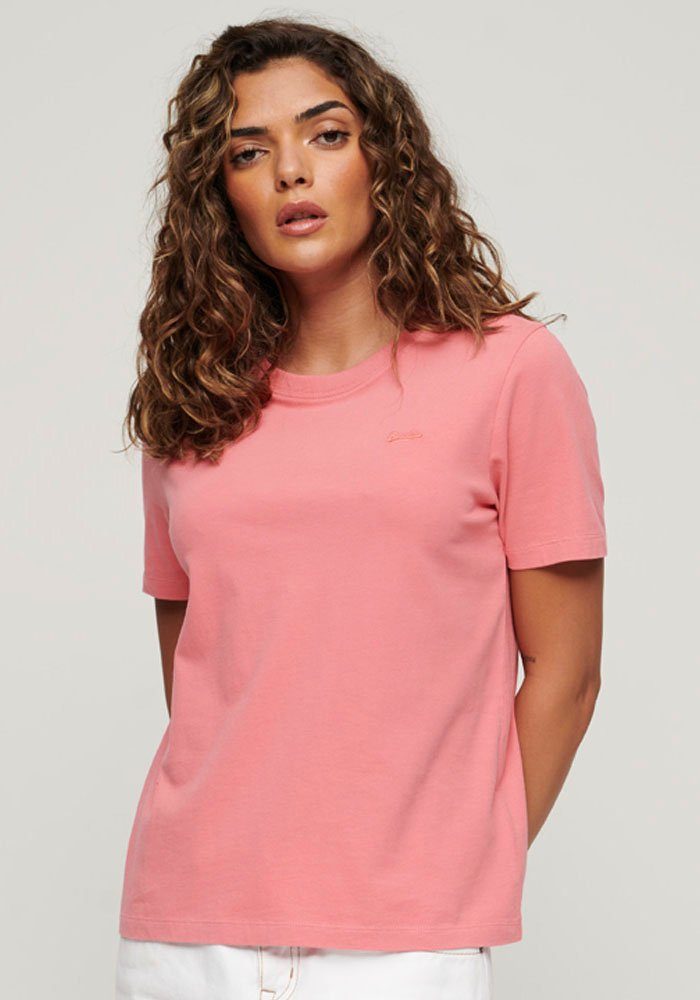 Superdry Rundhalsshirt VINTAGE LOGO EMB TEE Camping Pink | T-Shirts