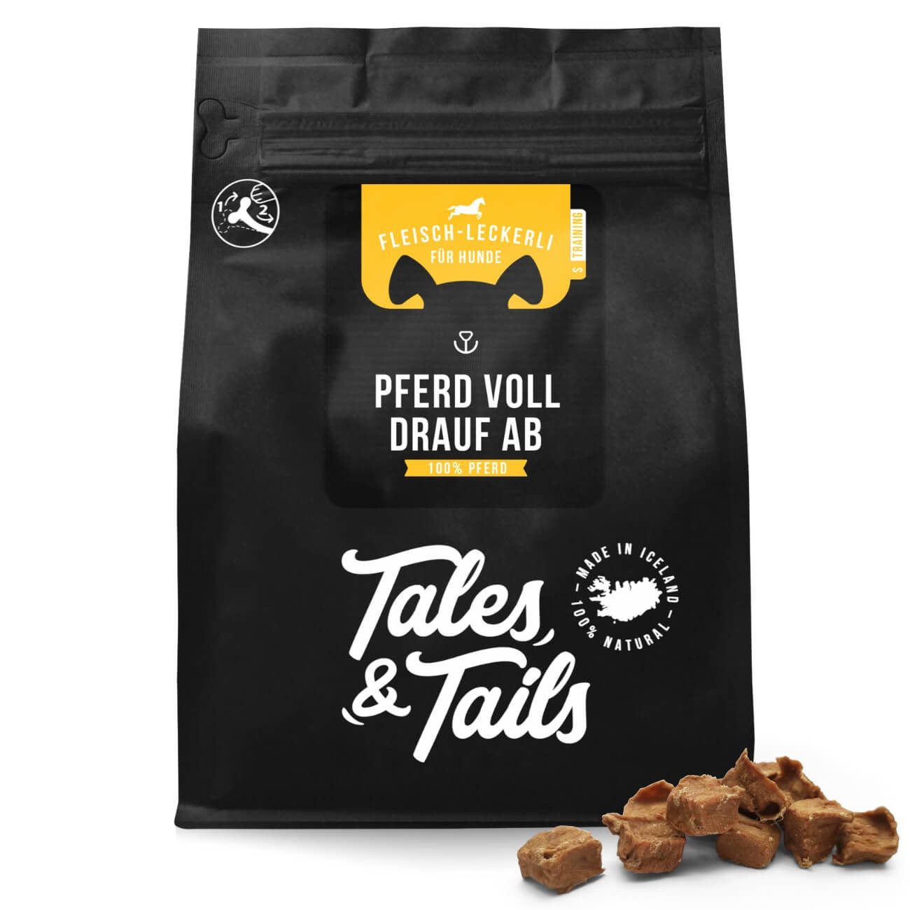 Tales & Tails Pferd voll drauf ab - Trainingsleckerli 100% Pferd, für: Hunde, Getreidefrei