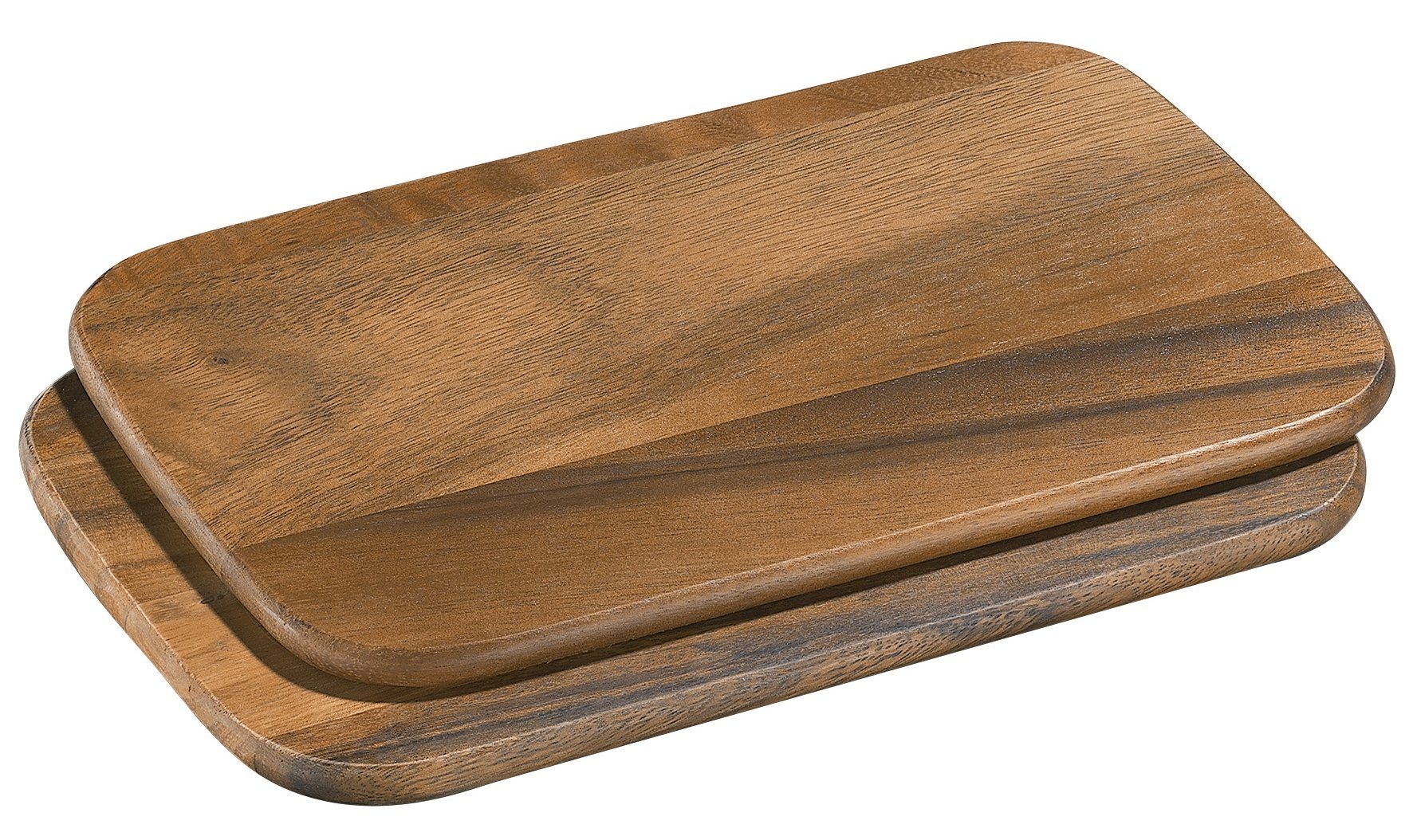 ZASSENHAUS Schneidebrett Frühstücksbrett 26 x 17 cm 2er-Set, Akazienholz, (Schneidebretter)