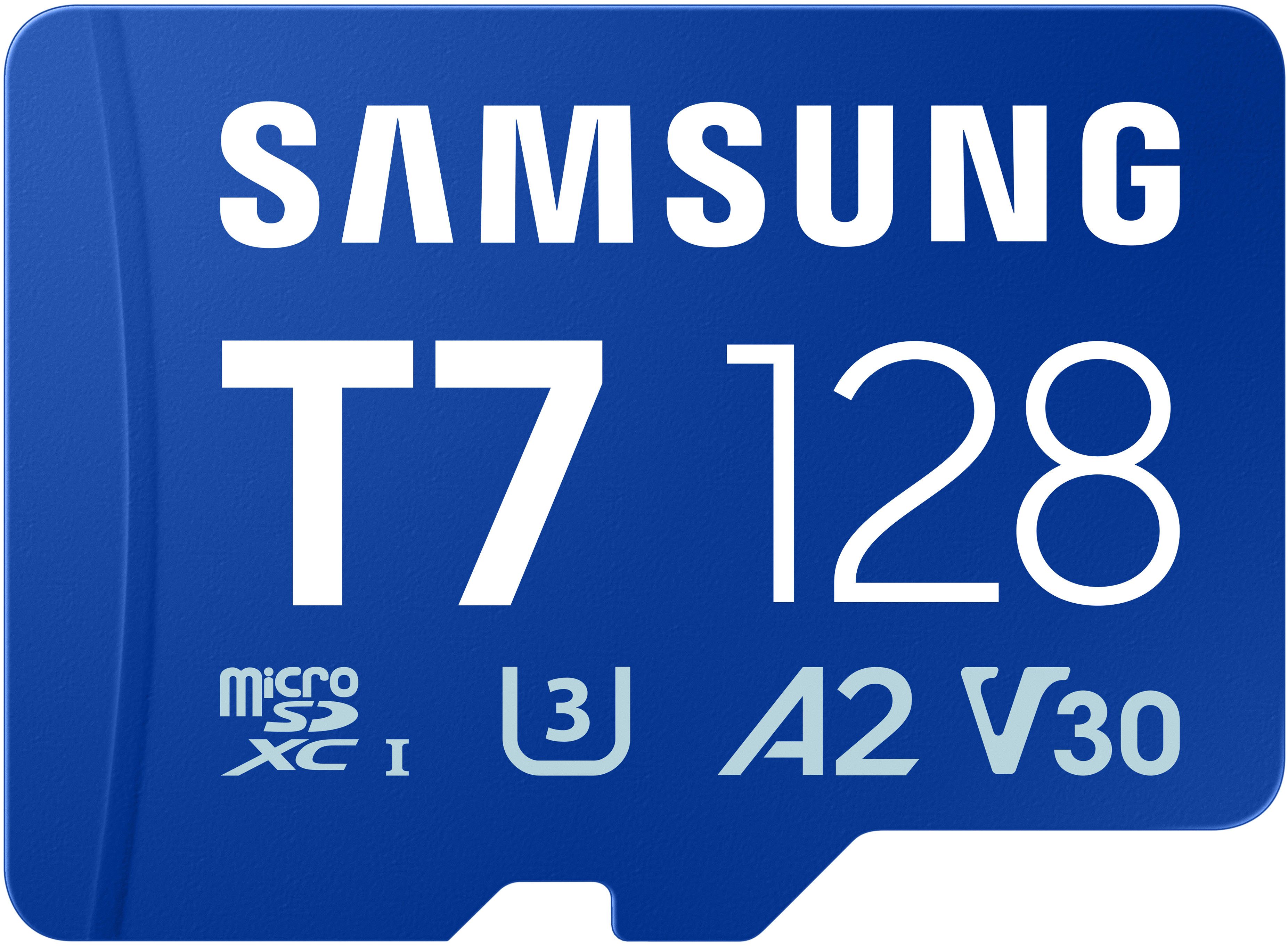Samsung T7 Speicherkarte (128 GB, Video Speed Class 30 (V30), 170 MB/s Lesegeschwindigkeit)