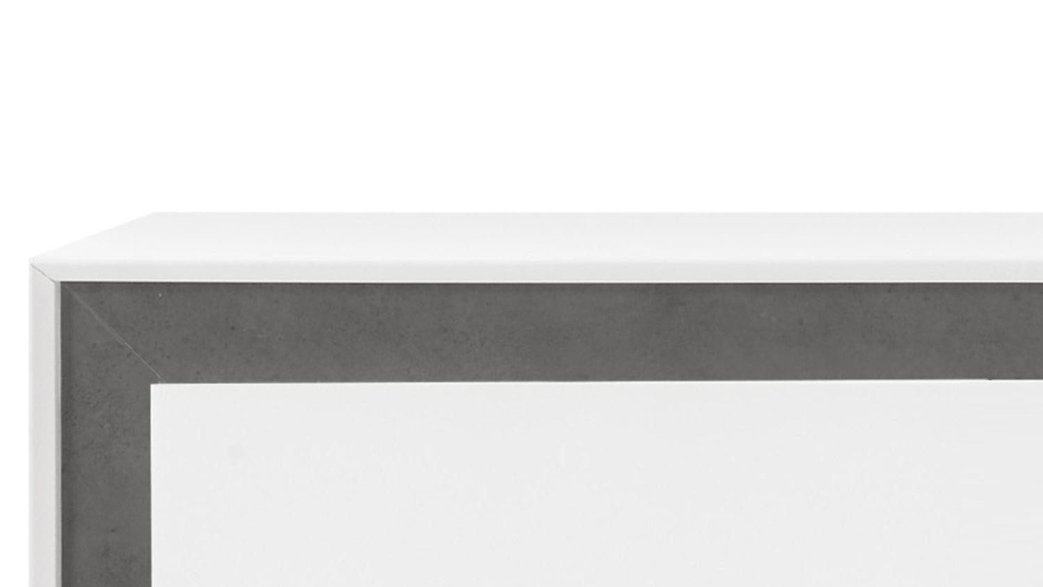 MCA furniture Sideboard Kommode Sideboard Durban weiß Lack matt Betonoptik günstig online kaufen