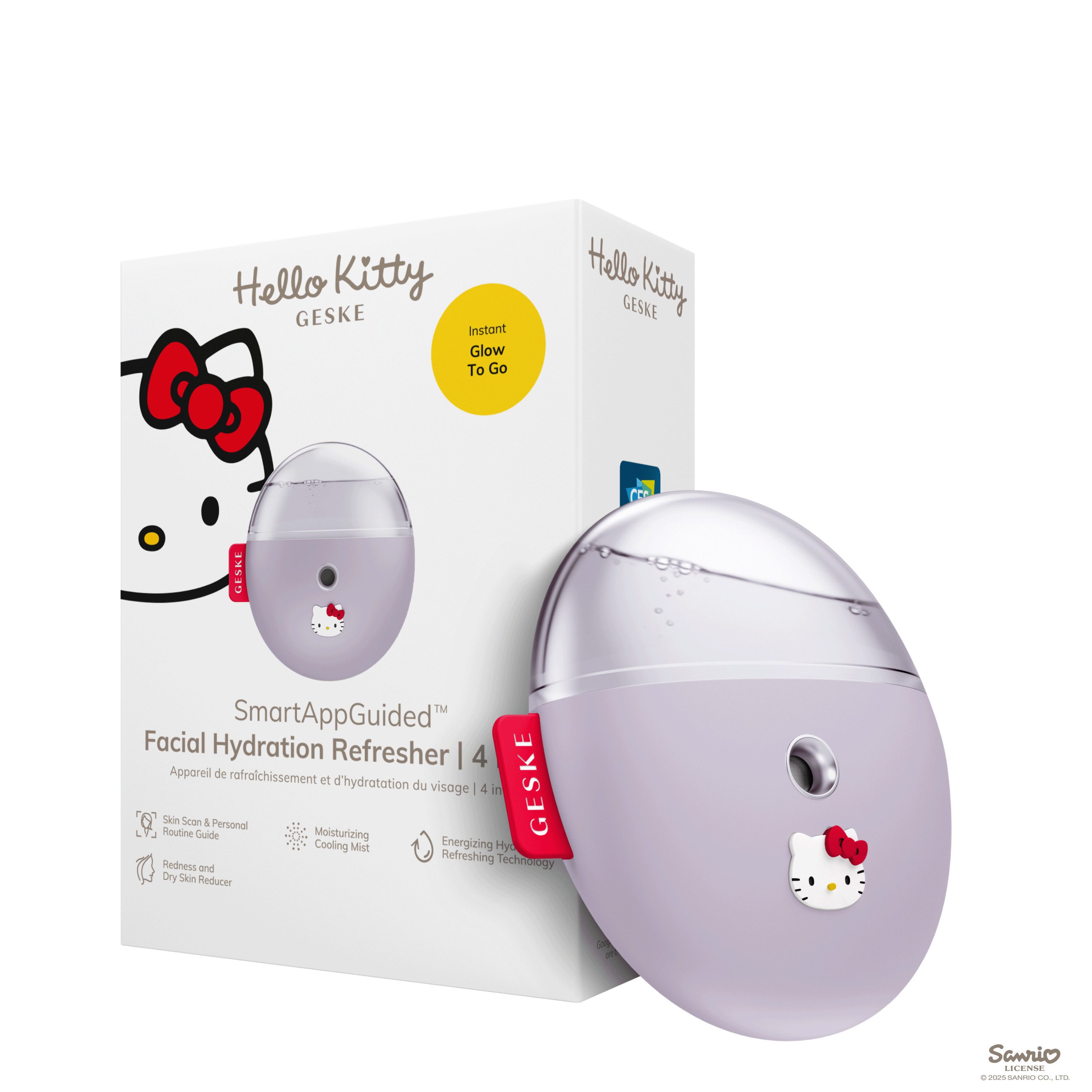 GESKE German Beauty Tech Enhancer SmartAppGuided™ Facial Hydration Refresher 4 in 1, Packung (Gerät & USB-Ladekabel), 2-tlg., Gerät inkl. kostenloser APP (SmartAppGuided Device), Mit der GESKE App erhältst Du deine personalisierte Hautpflegeroutine.