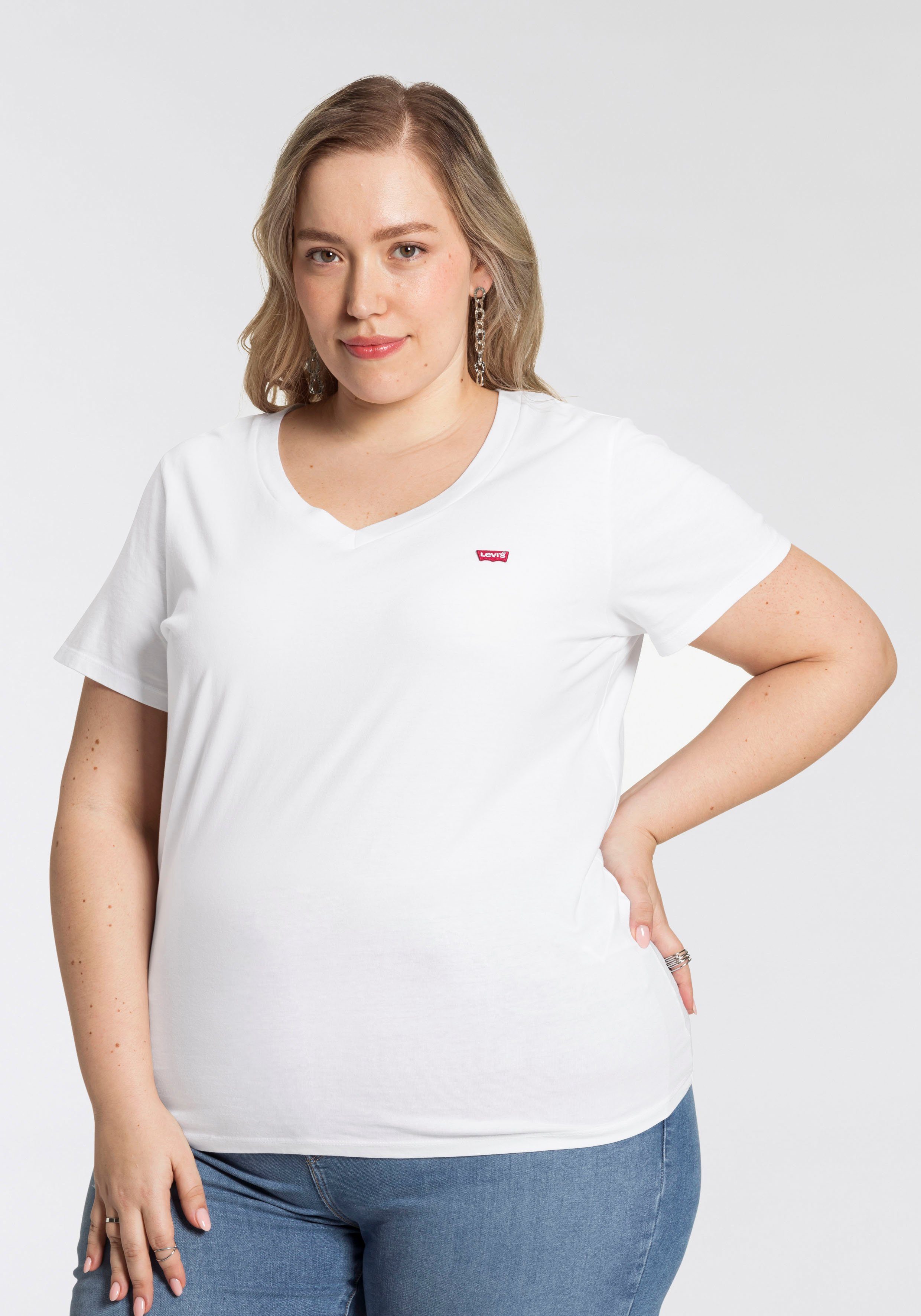 Levi's® Plus V-Shirt V NECK TEE Figurumspielende Passform günstig online kaufen