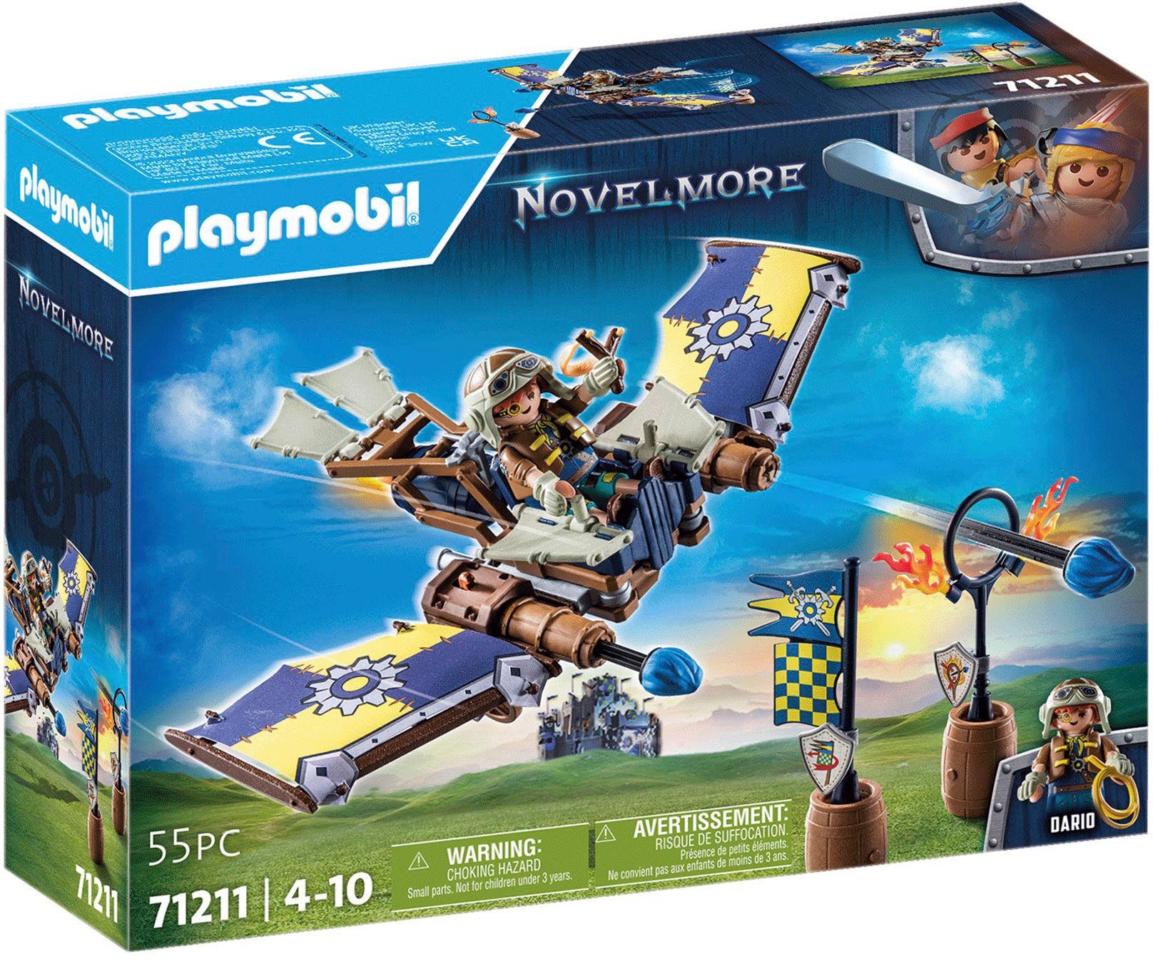 Playmobil® Konstruktions-Spielset Novelmore - Darios Fluggleiter (71211), Novelmore, (55 St), Made in Europe