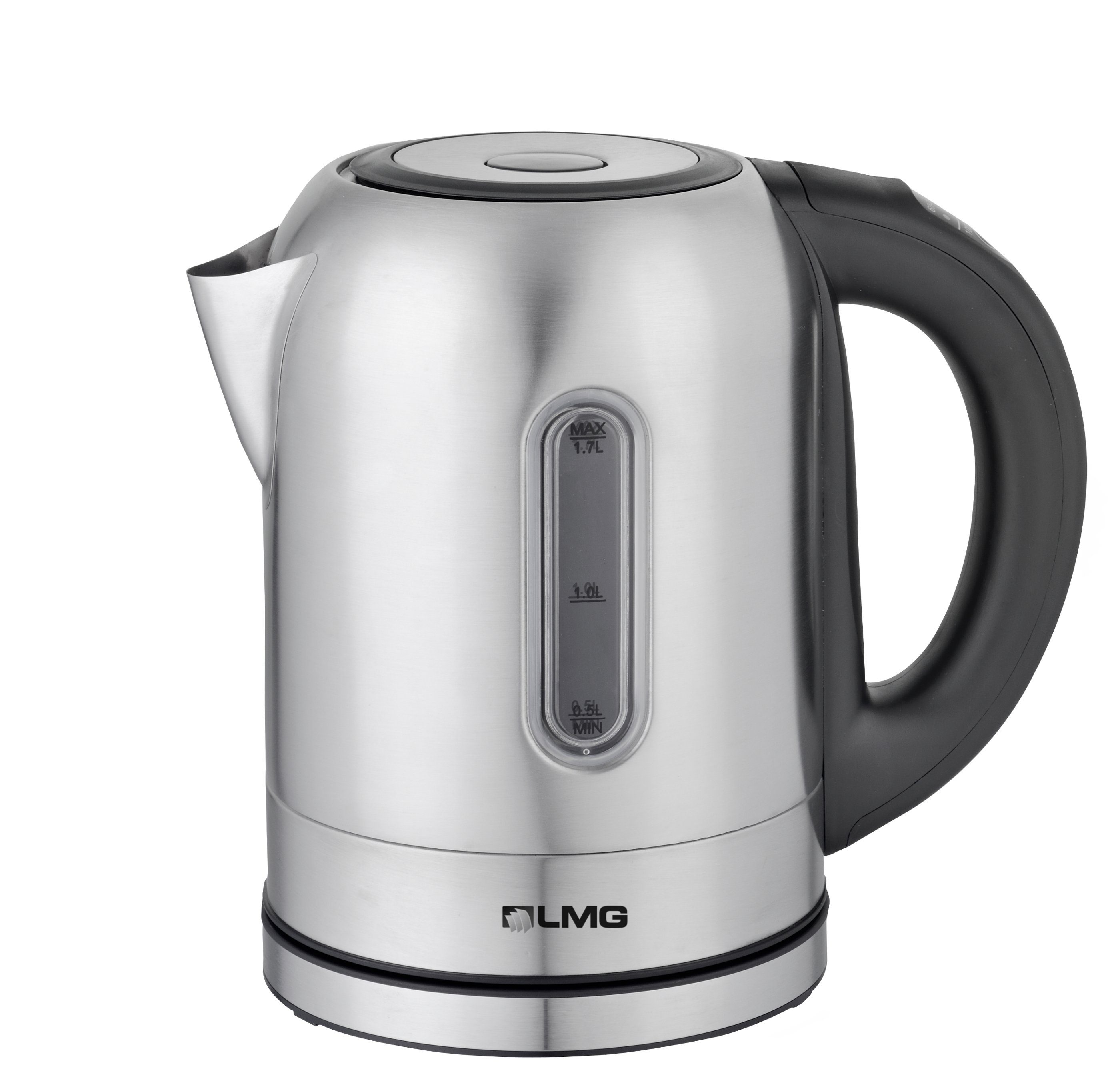 LMG Germany Wasserkocher 1,7 l Glas Edelstahl Wasserkocher 2200W, LED & Temperatureinstellung, 2200 W, Edelstahlgehäuse, Temperatureinstellung, Schnellkochfunktion