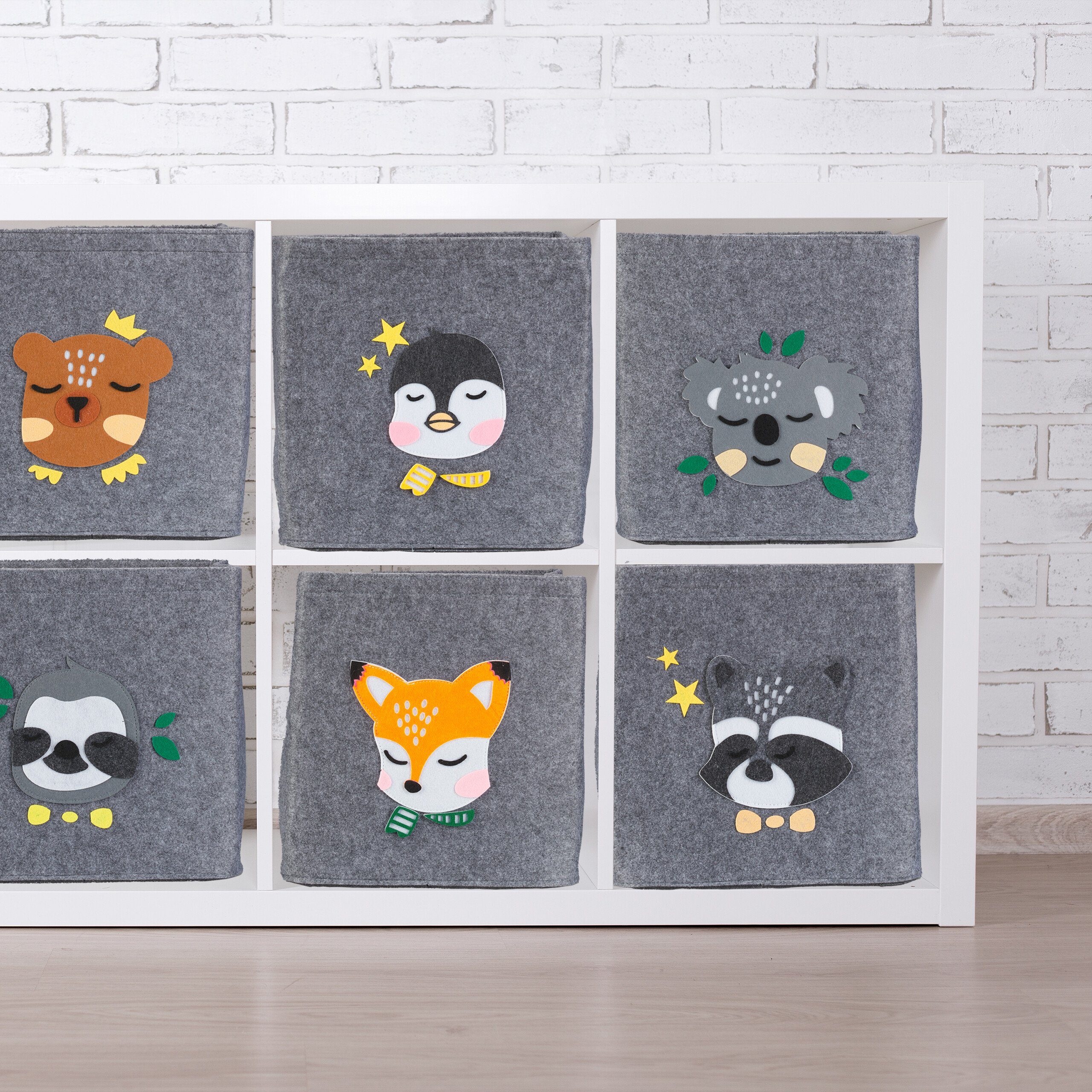 relaxdays Aufbewahrungsbox für Kind, Waschbär günstig online kaufen