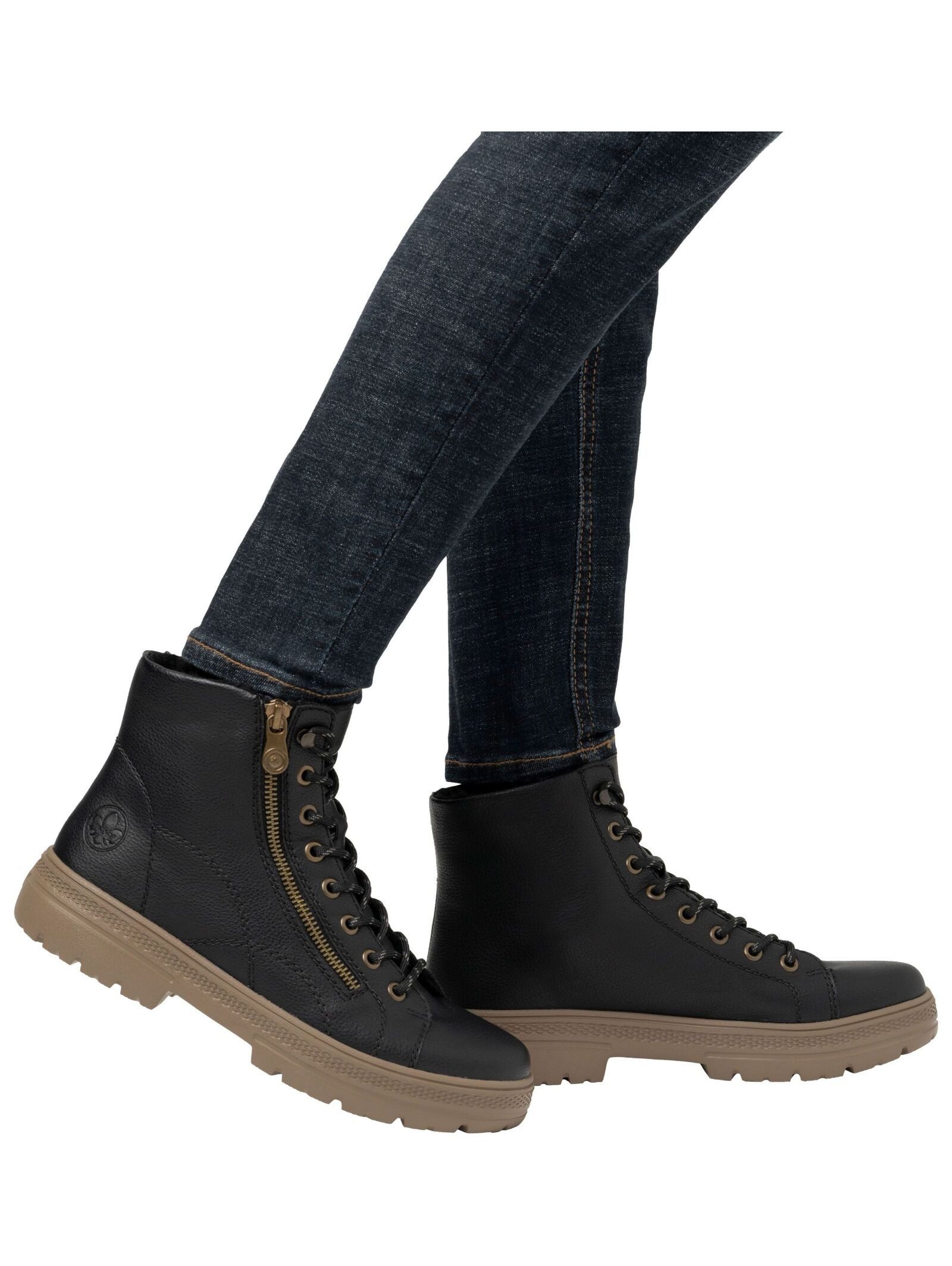 Rieker Rieker Stiefelette Lederimitat Schnürstiefelette