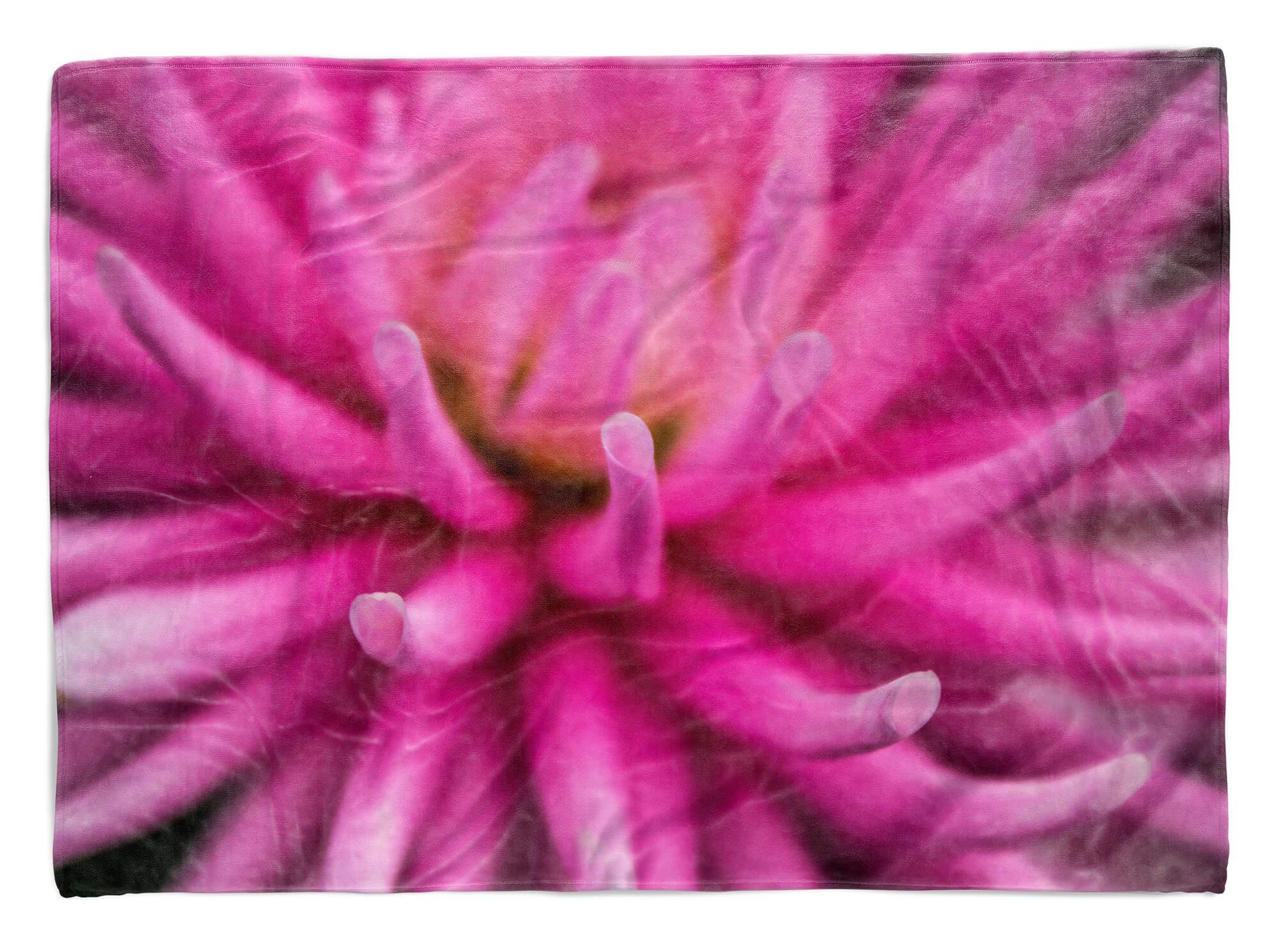 Sinus Art Handtücher Handtuch Strandhandtuch Saunatuch Kuscheldecke mit Fotomotiv Blüte Blume Kunstv, Baumwolle-Polyester-Mix (1-St), Handtuch