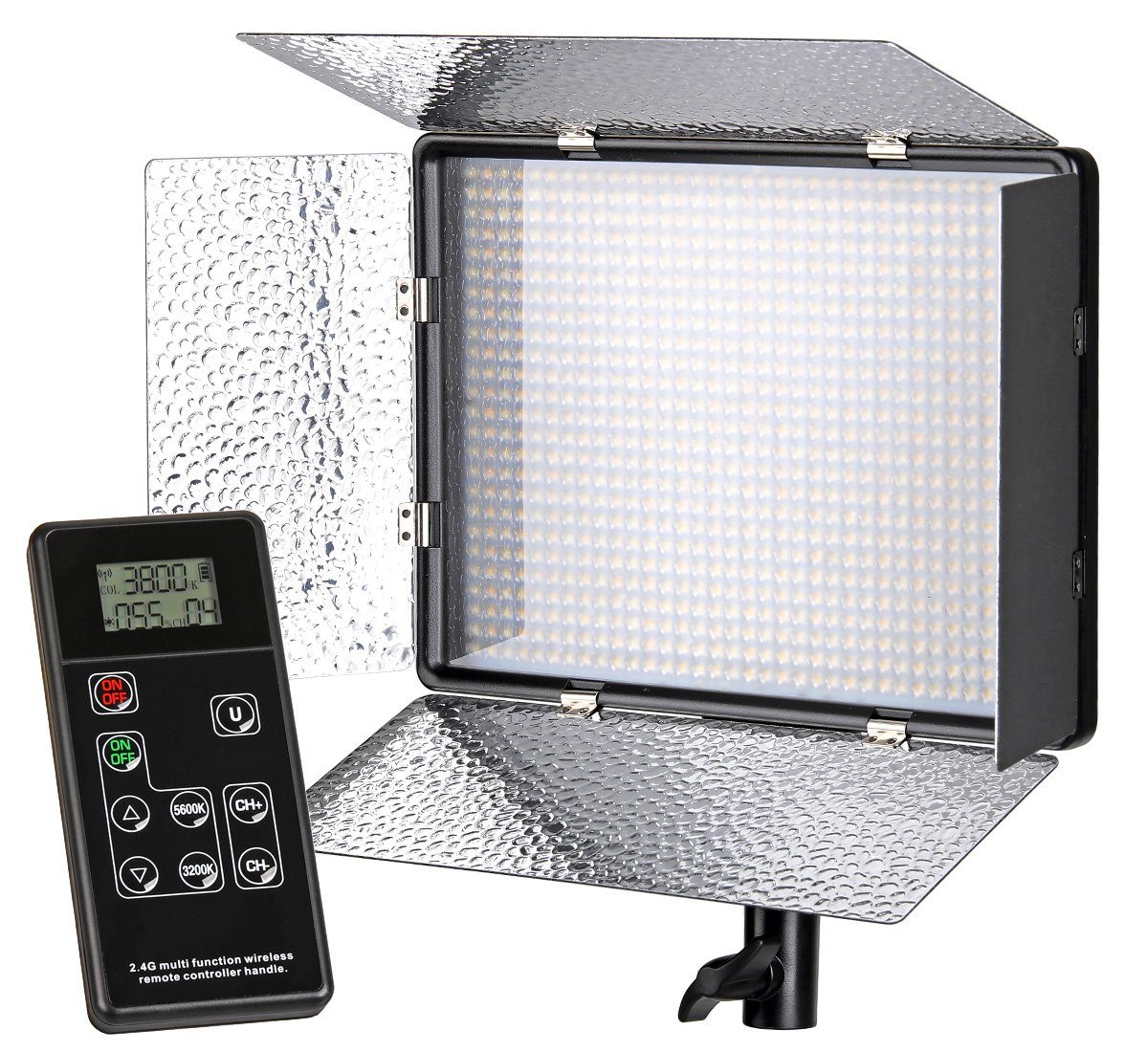 Profi Videoleuchte LEDs inkl. Bilderleuchte LED 3200K-5600K ayex Funk-Fernbedienung 900