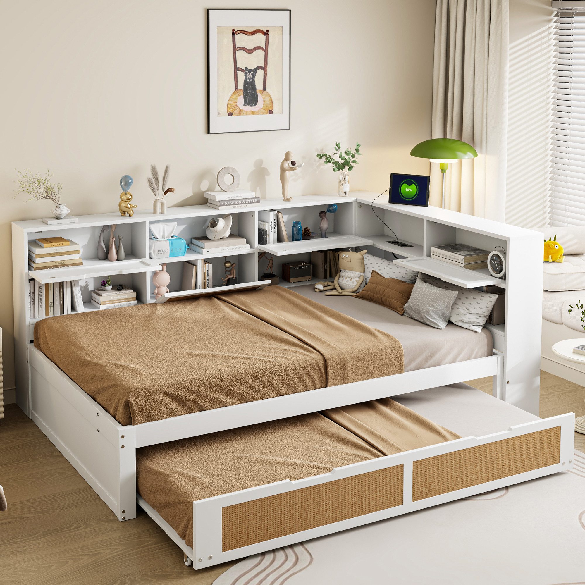 HAUSS SPOLE Schlafsofa 140x200 mit Ausziehbett, vielen Staufächern und Lade günstig online kaufen