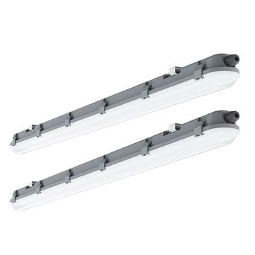 etc-shop Deckenleuchte, LED-Leuchtmittel fest verbaut, Kaltweiß, Tageslichtweiß, 2er Set LED Decken Wannenleuchte Lampe Länge 120cm 4000