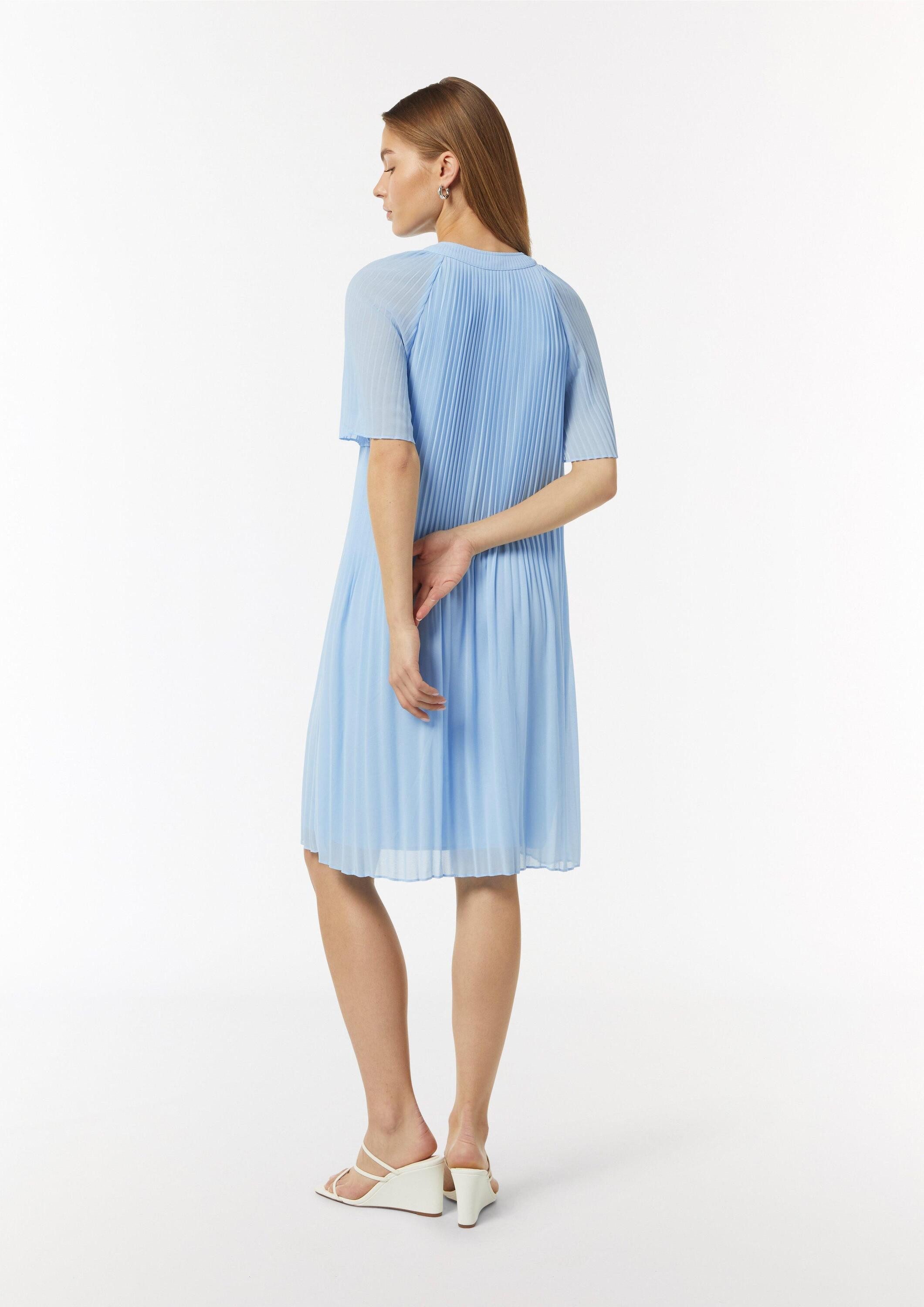 comma Minikleid Kleid Fließendes Plissee-Kleid aus Chiffon