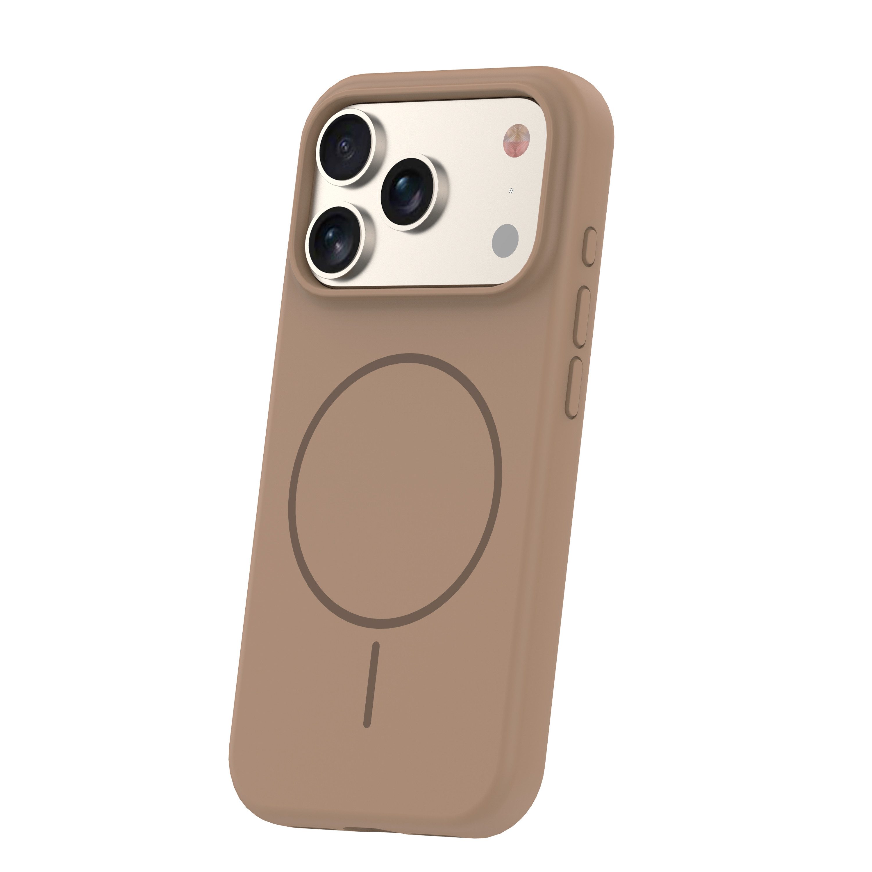 TFO Handyhülle Silikon Thin Mag kompatibel mit iPhone 18 Pro Max Braun Hülle 6,9, Magnetring und weiches Mikrofaser-Innenfutter – Bild 3 von 3