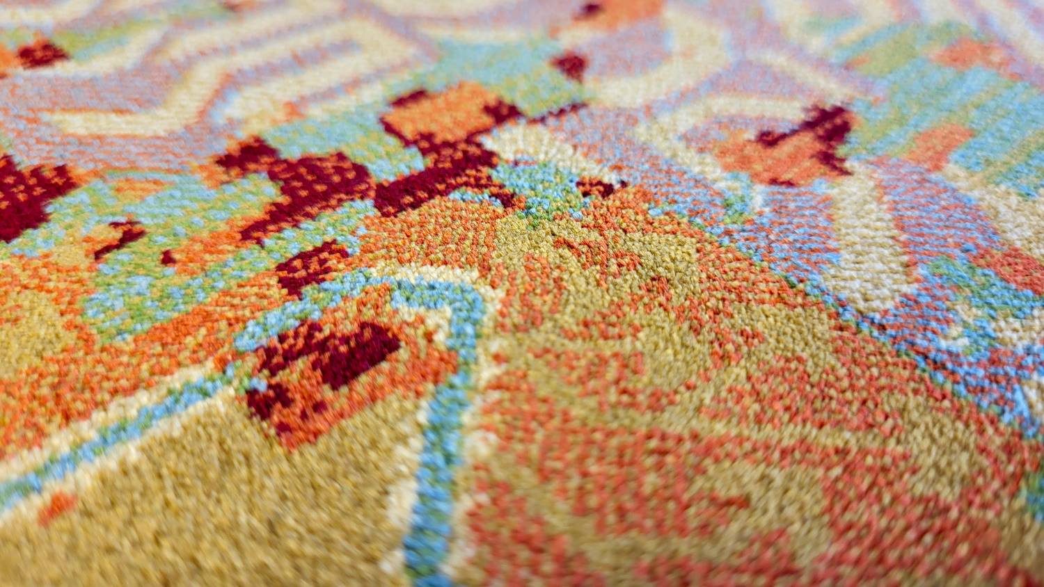 Rug Studios Teppich ARYANA 63541-010, Rechteckig, Höhe: 8 mm, modern, 80 x 120 cm, Rot-Beige