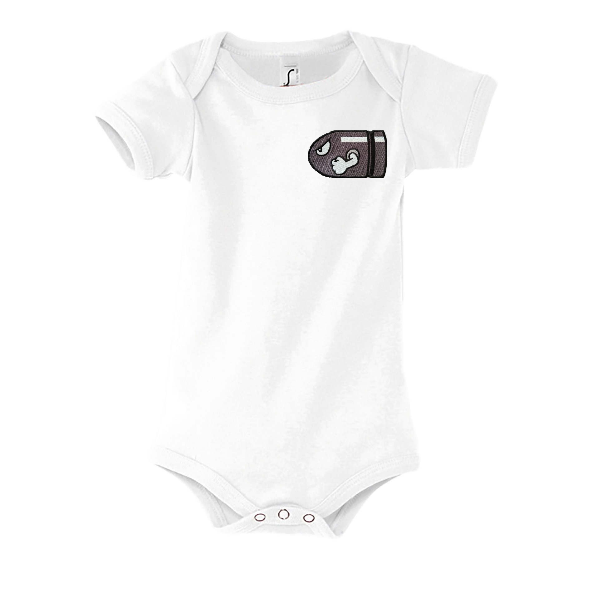 Blondie & Brownie Strampler Baby Body MarioRocket K Body Retro Patch Baumwolle Gaming Motiv Spiel Mario Rocket K Body Pixel Sprint