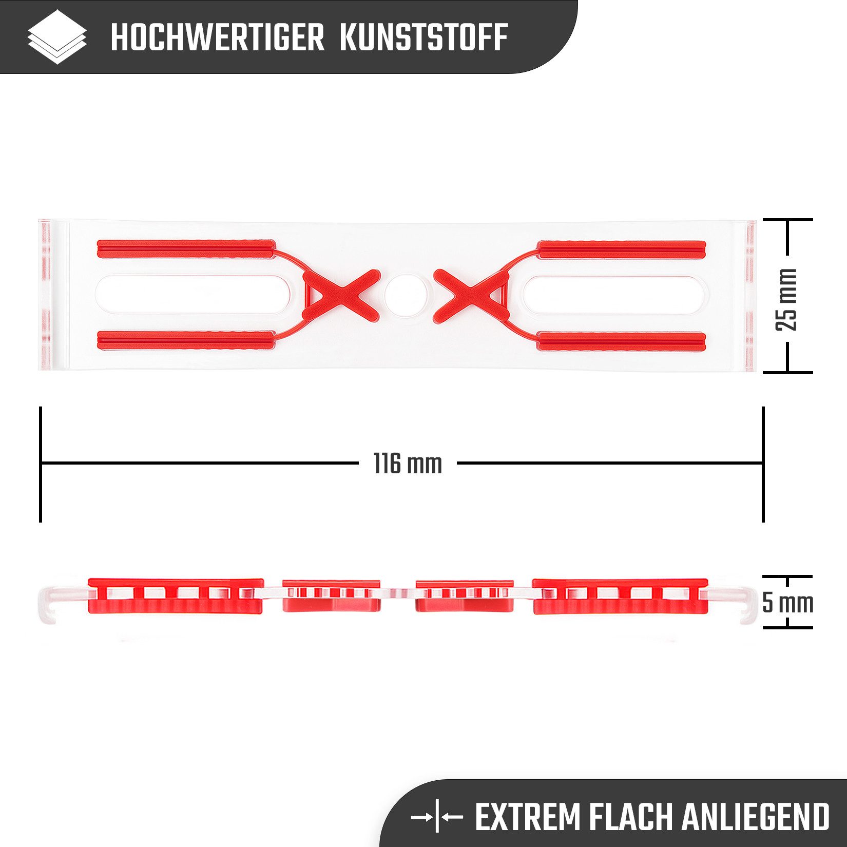 L & P Car Design Kennzeichenhalter für Auto rahmenlos ultra flach unsichtbar, (2 Stück) – Bild 4 von 5