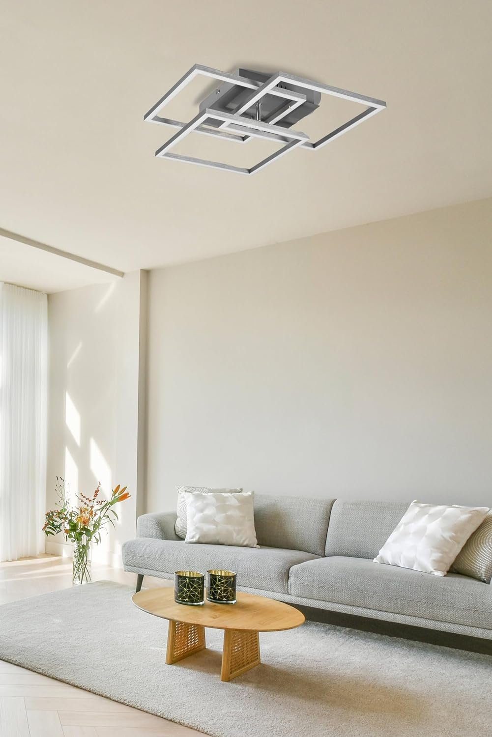 lightling LED Deckenleuchte Morice, LED fest integriert, warmweiß, dimmbar, schwenkbar