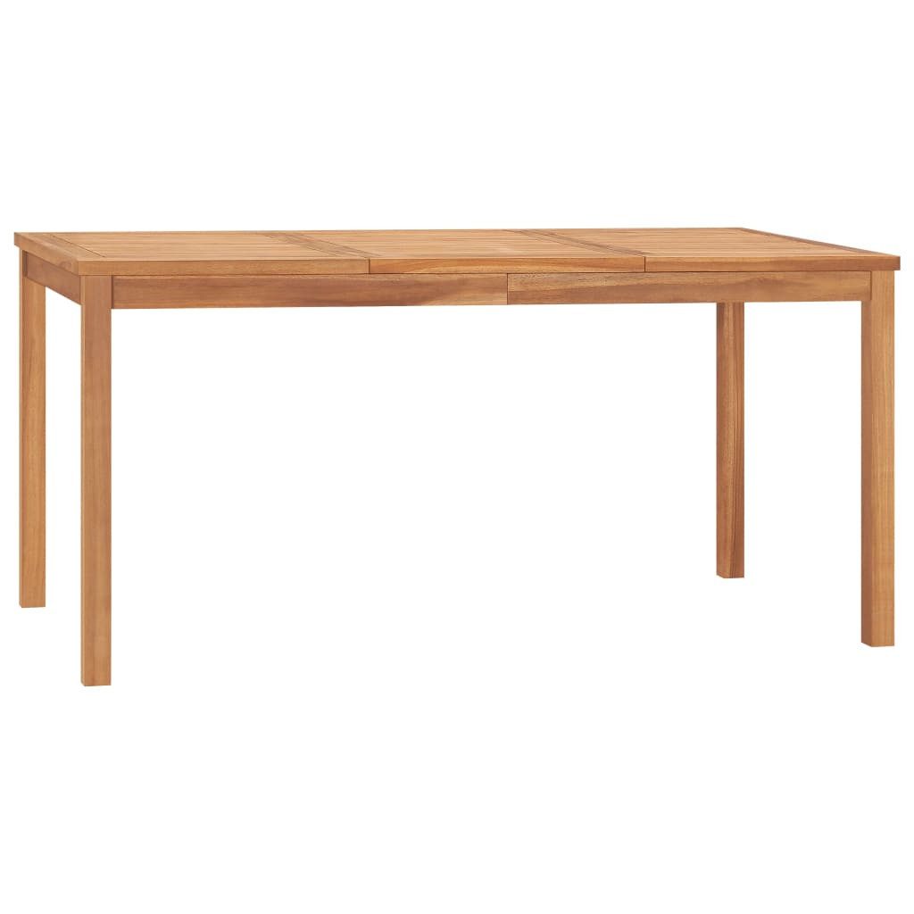 vidaXL Gartentisch Garten-Esstisch 160x80x77 cm Teak Massivholz Holz