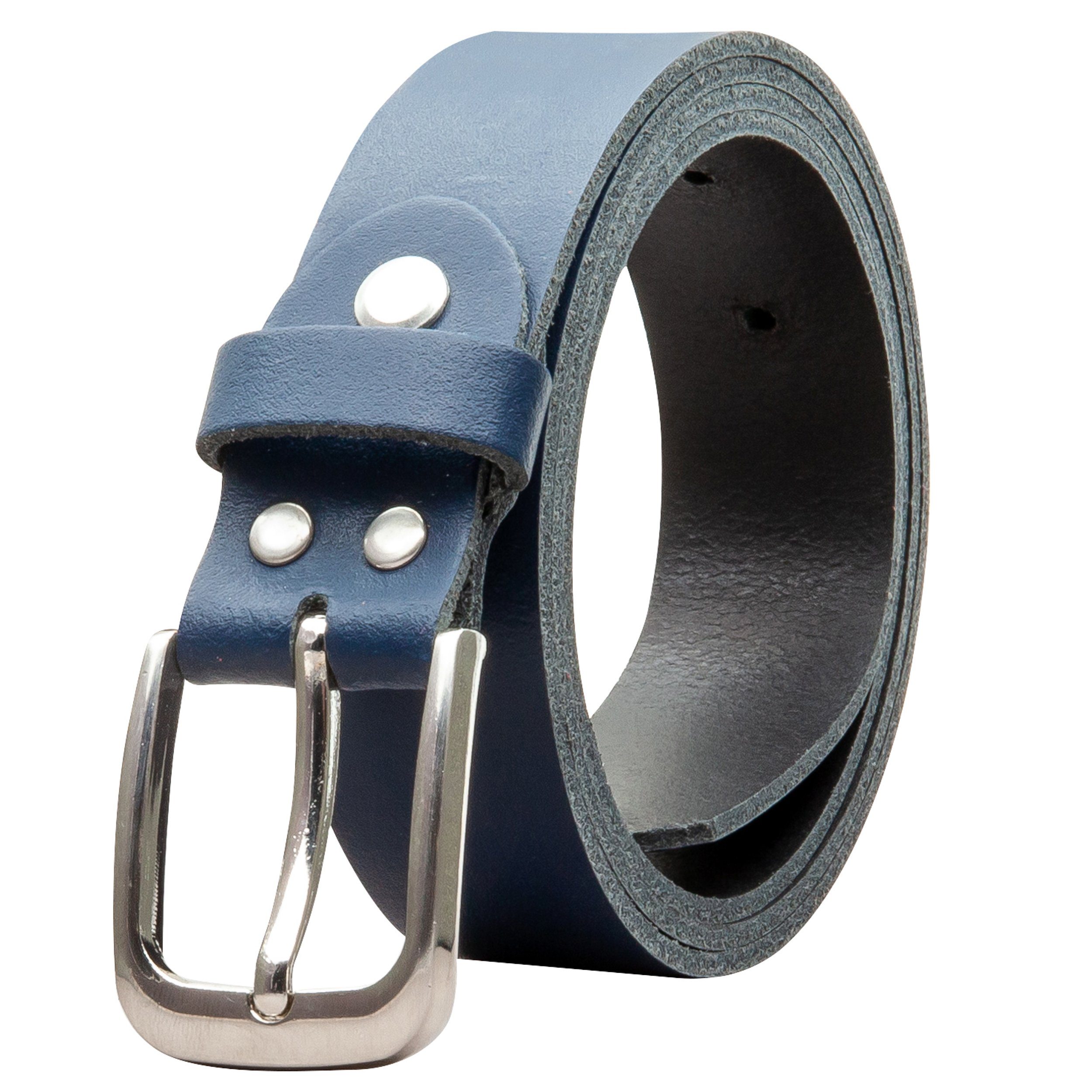 COLOGNEBELT Ledergürtel OM317-SL-Dunkelblau MADE IN GERMANY, Dunkelblau Kür günstig online kaufen