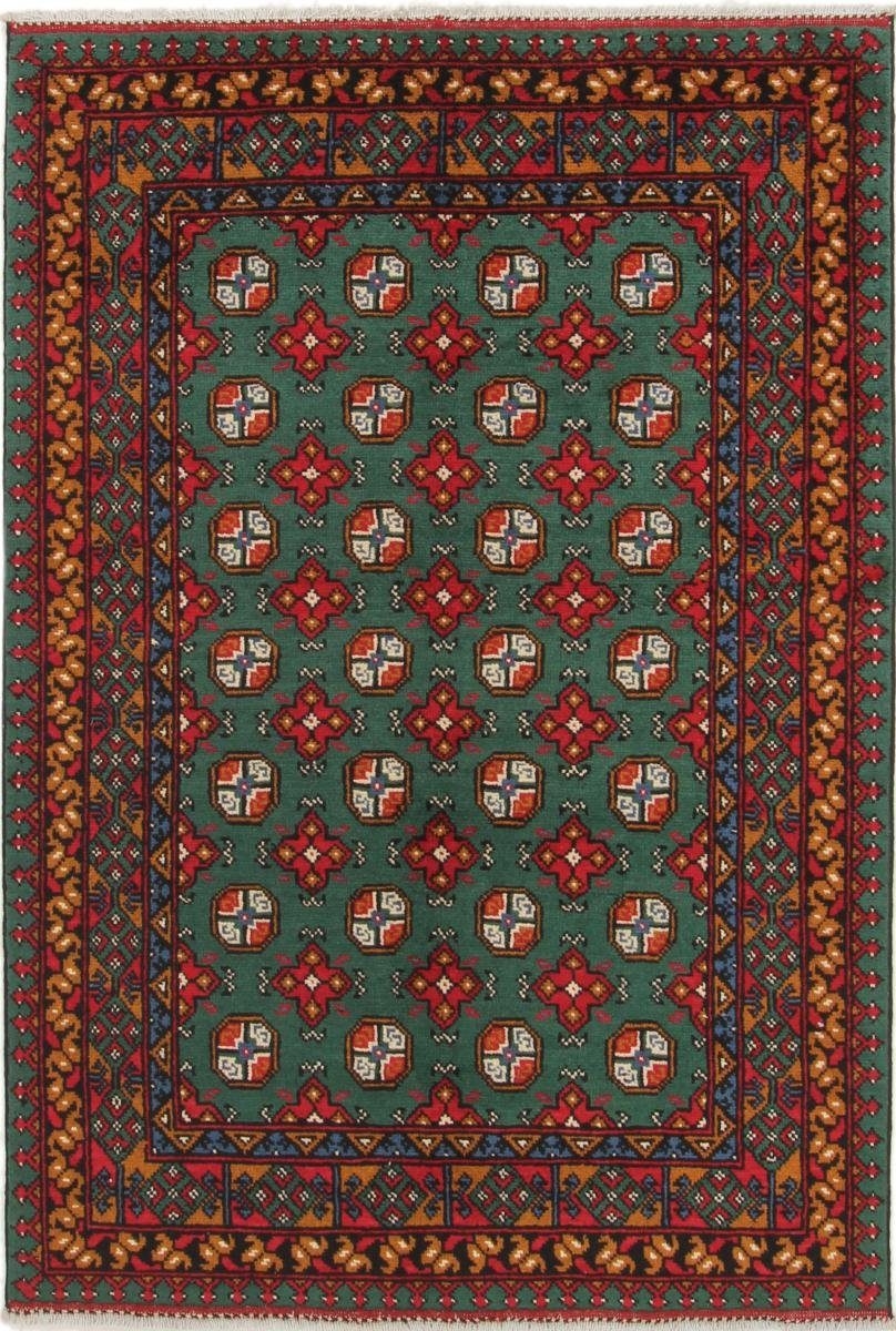 Orientteppich Afghan Akhche 125x187 Handgeknüpfter Orientteppich, Nain Trading, rechteckig, Höhe: 6 mm