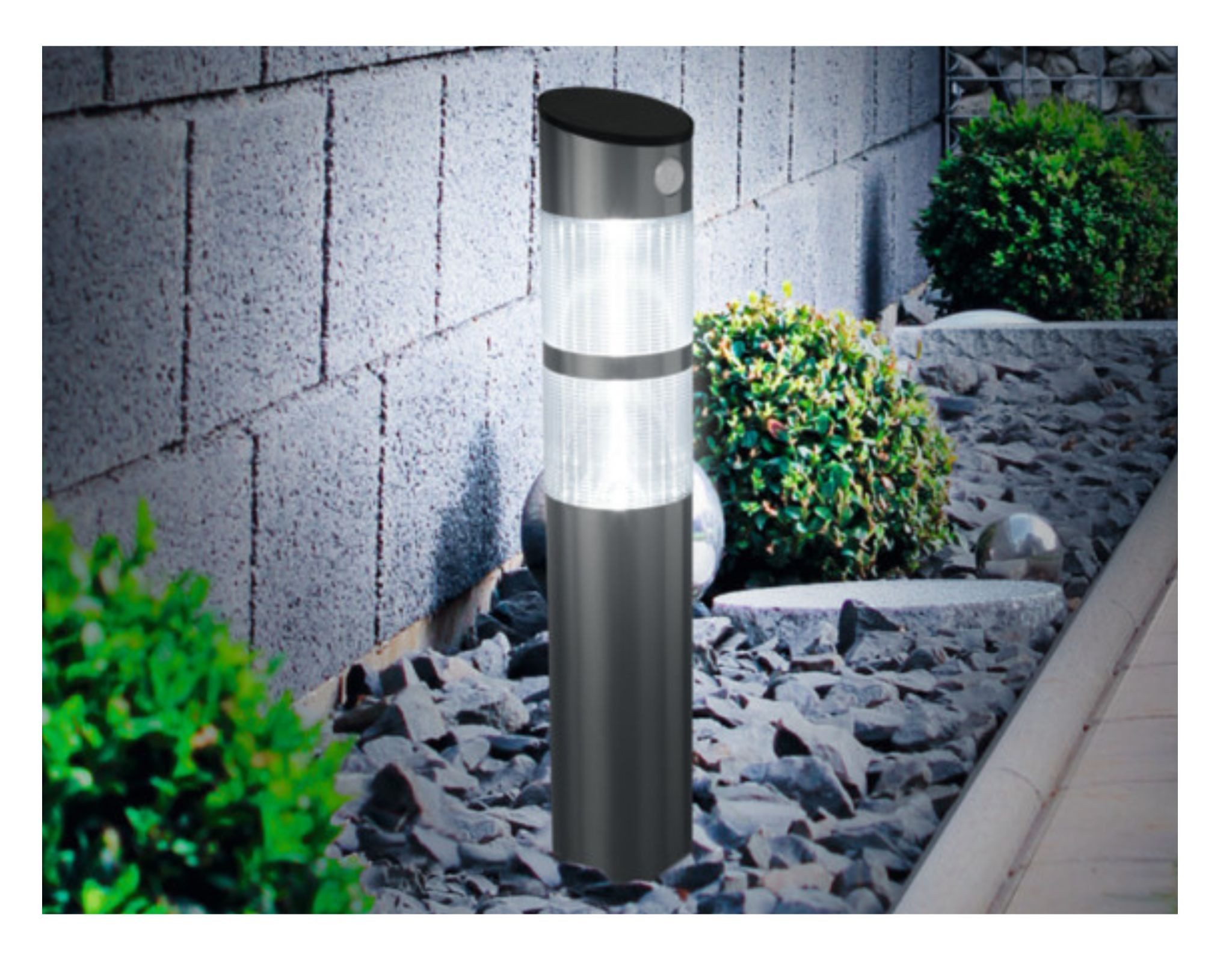 Livarno home Gartenleuchte Solar-Gartenleuchte Gartenlampe Bodenleuchte rund anthrazit