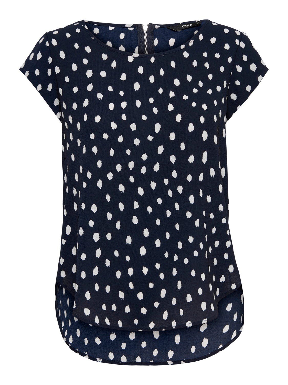 ONLVIC (1-tlg) Kurzarm Blusenshirt 4234 Print in ONLY Bluse Navy