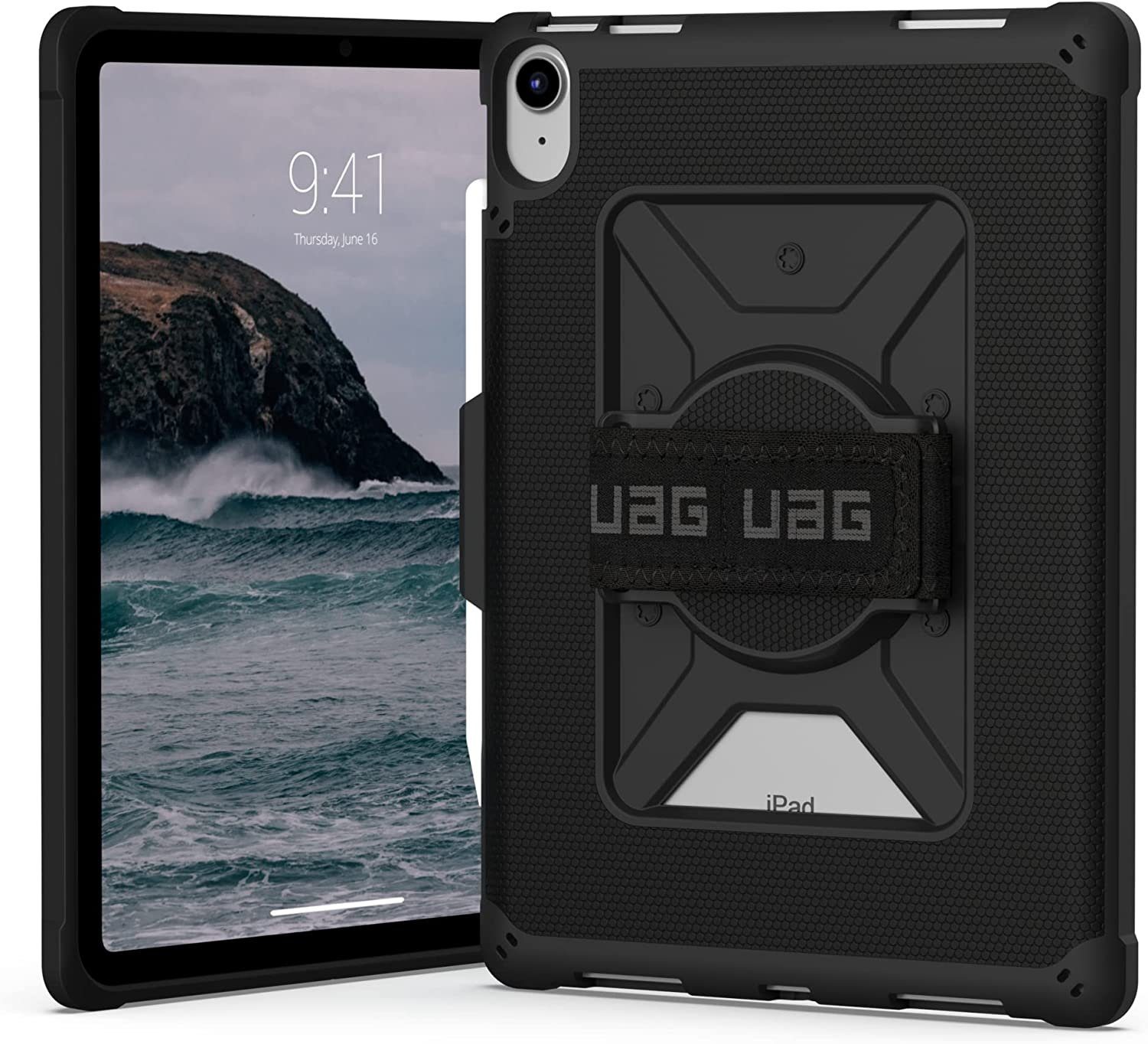 UAG Tablet-Hülle Metropolis Handstrap Case - Apple iPad 10,9 (2022) Hülle 10,9 Zoll, [Drehbare Handschlaufe, Apple Pencil Halterung]