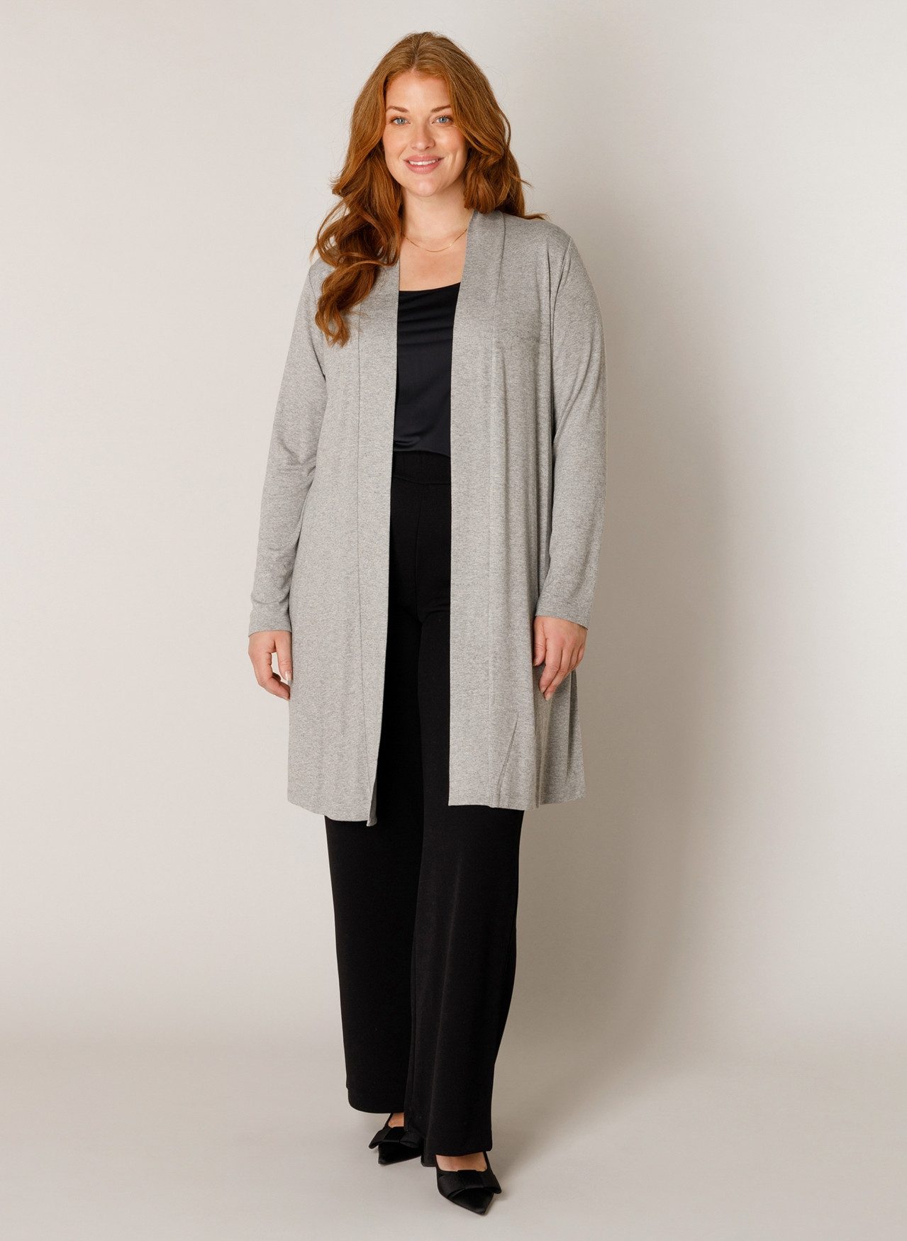 Base Level Curvy Longstrickjacke Große Größen