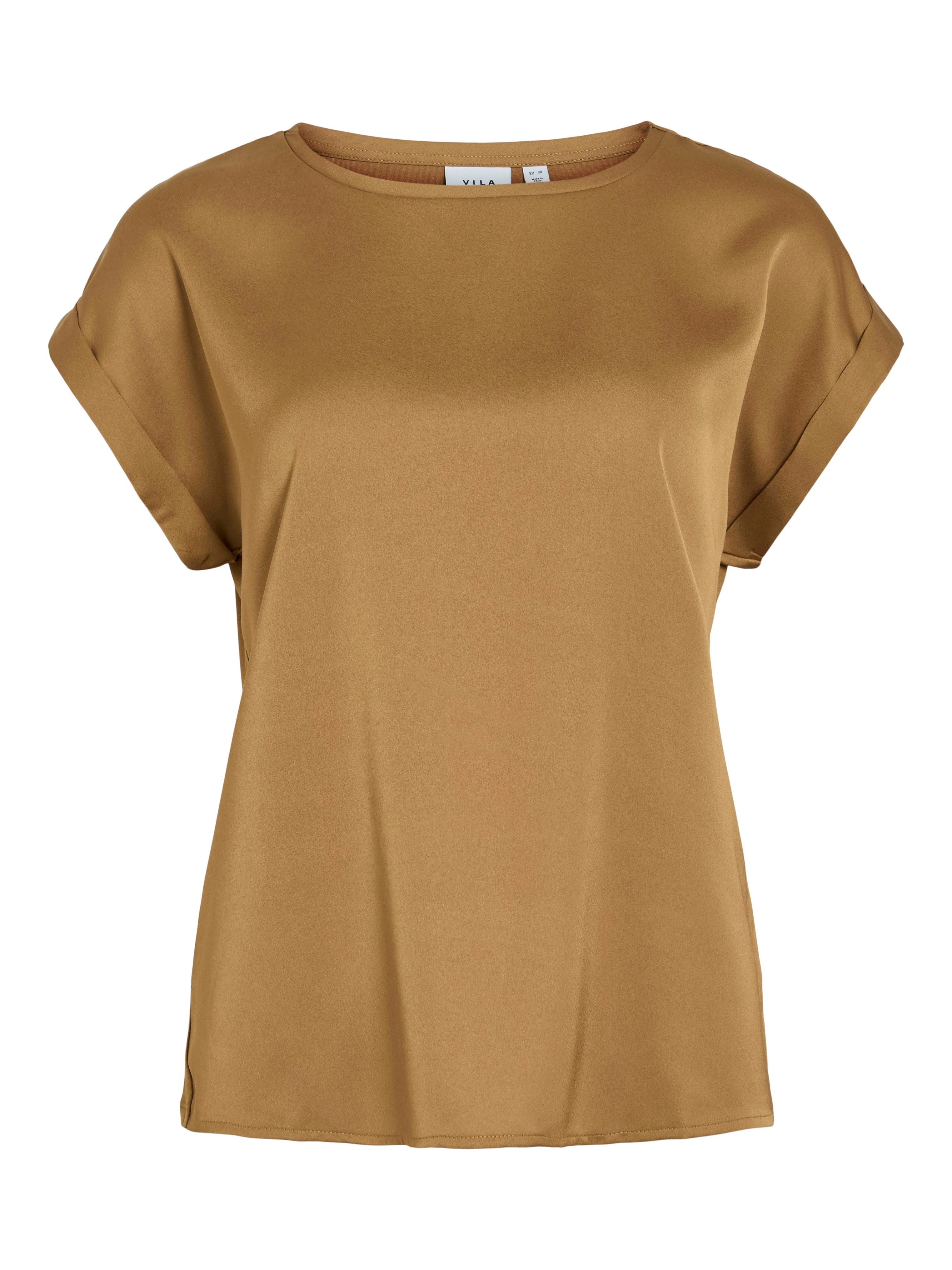 Vila Kurzarmshirt VIELLETTE S/S SATIN TOP günstig online kaufen