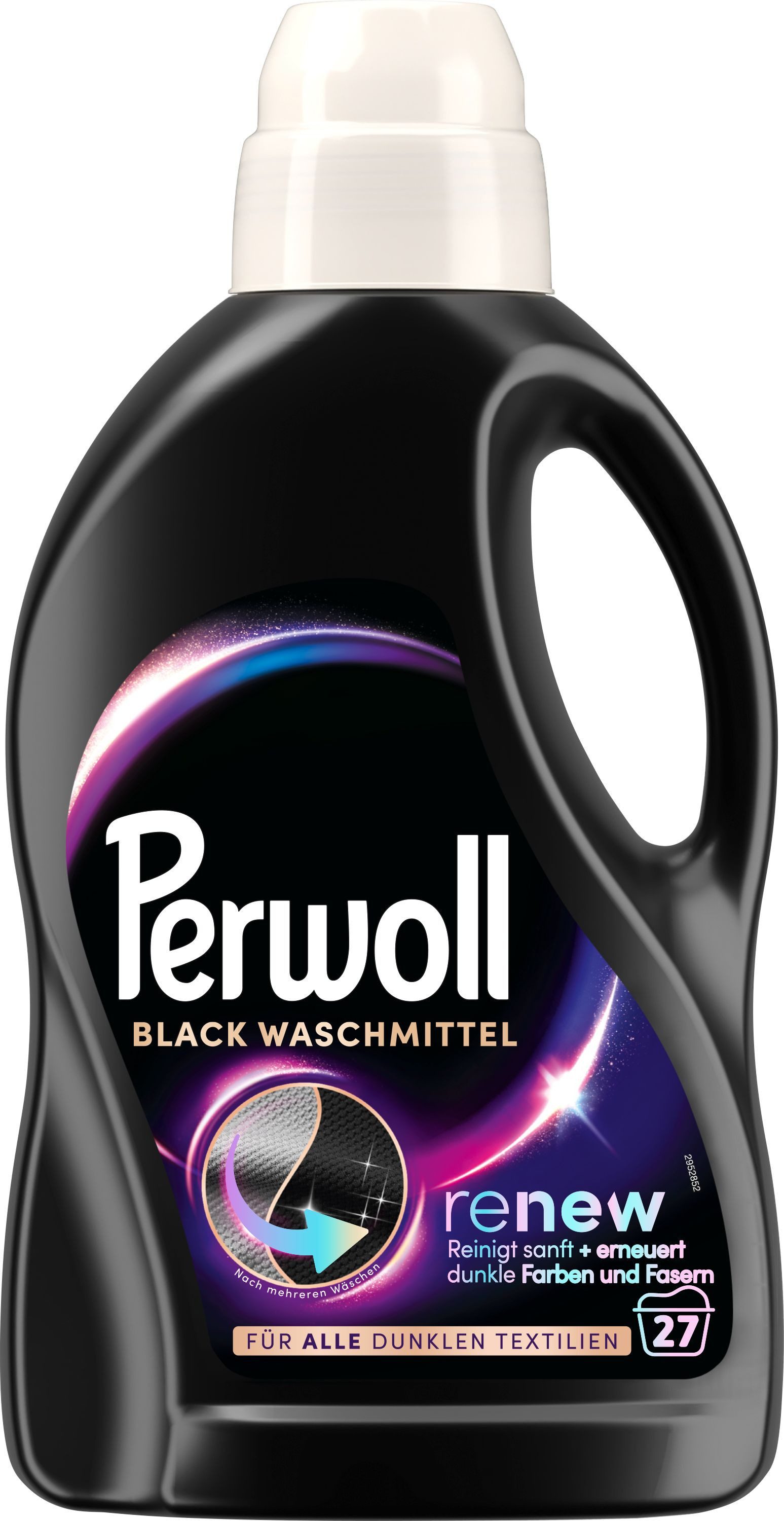 Perwoll Black Gel 27 WL Colorwaschmittel (1-St. Flüssigwaschmittel für dunkle Wäsche - mit Dreifach-Renew-Technologie)