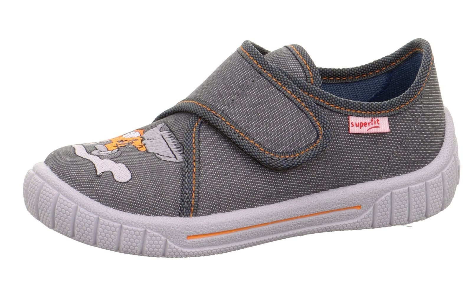 Superfit superfit Kinder Hausschuh BILL 1-800278-2050 grau/orange Hausschuh