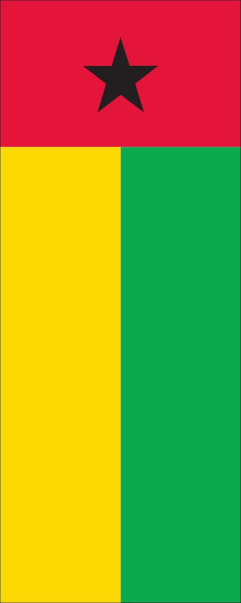 flaggenmeer Flagge Flagge Guinea-Bissau 110 g/m² Hochformat