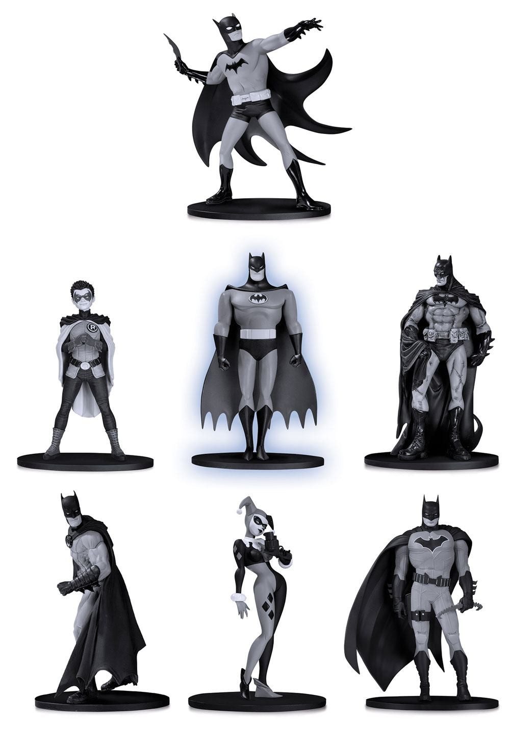 DC Comics Actionfigur BATMAN BLACK & WHITE MINI PVC FIGUREN 7 PACK SET 2