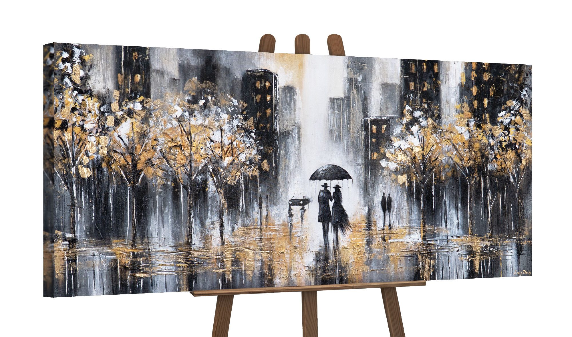 Gemälde Wandbild, Schöne Stadt, Wolkenkratzer, Big Apple, Paris, Romantisch