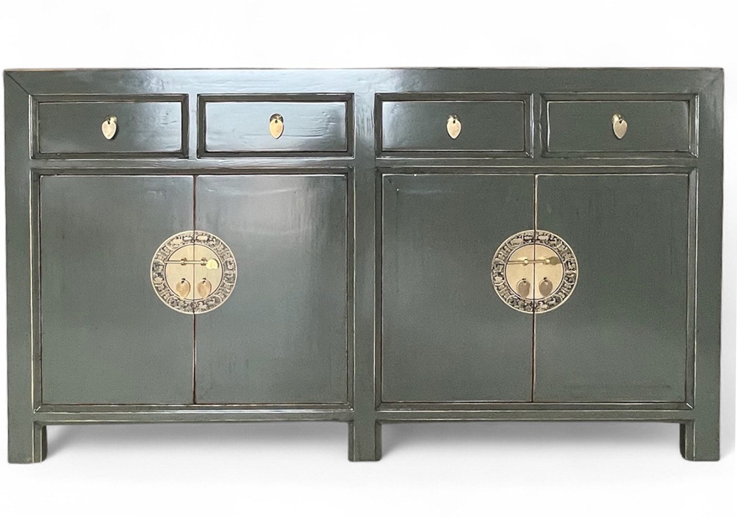 OPIUM OUTLET Sideboard Vintage Kommode Buffet fernöstlich (Asia Möbel komplett montiert, chinesisch asiatisch orientalisch), Schrank Hochzeitsschrank Anrichte