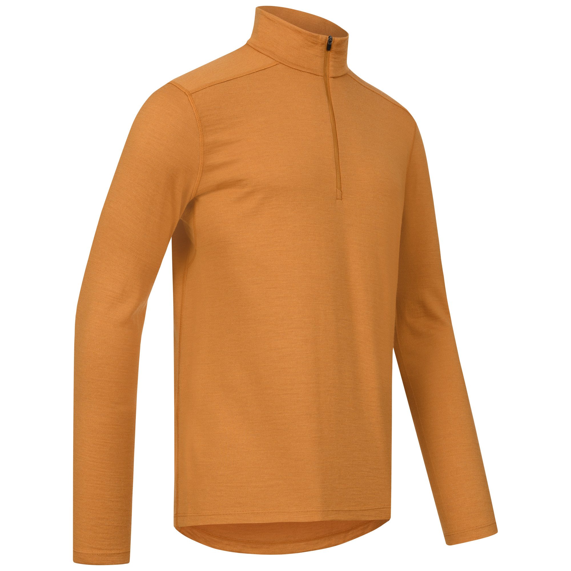 Funktionsshirt Herren Zip-Pullover aus 100% Merinowolle – atmungsaktiv