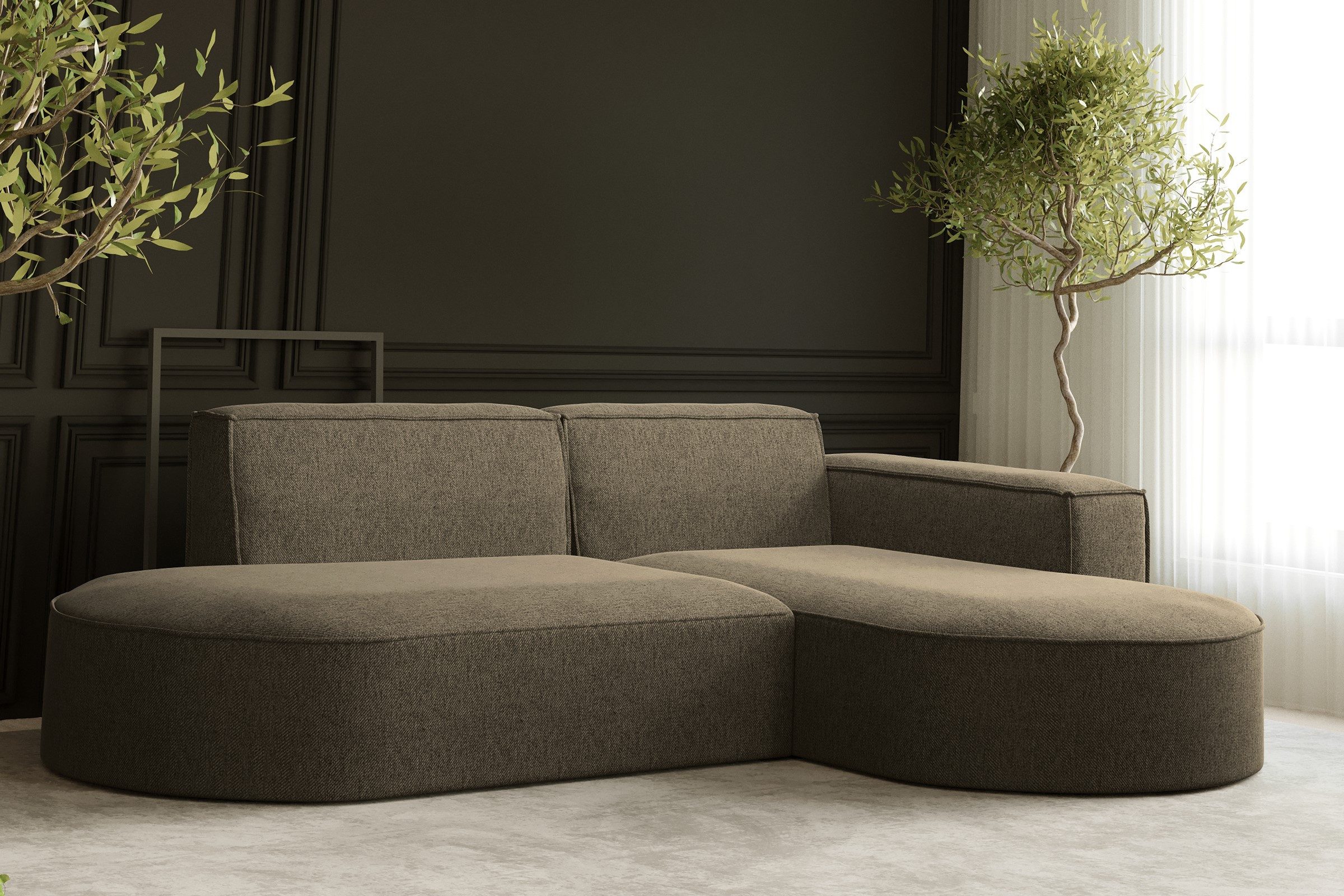 Kaiser Möbel Ecksofa Designer MODENA STUDIO L stoff Cord, Verita,Boucle, Ec günstig online kaufen