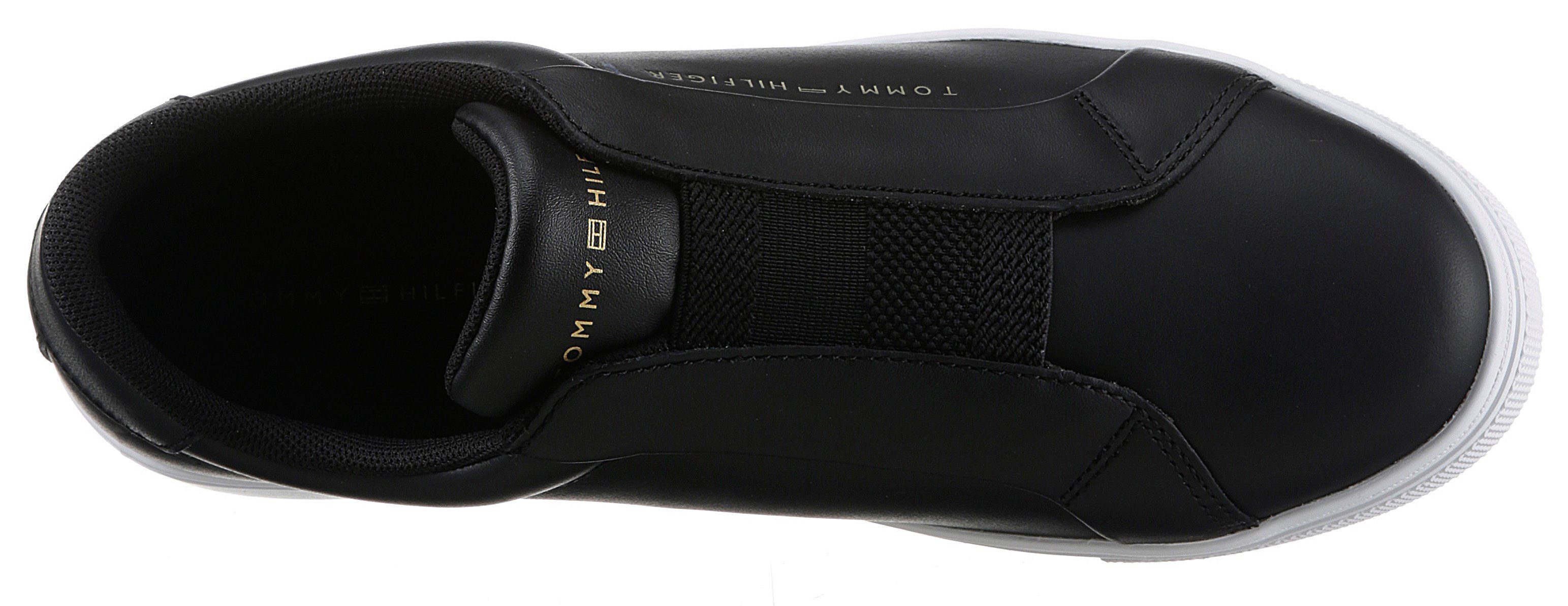 Tommy Hilfiger ELASTIC Gummizug schwarz breitem Slip-On SNEAKER Sneaker mit SLIP ON