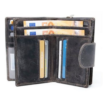 SHG Geldbörse ☼ Damen Leder Börse Portemonnaie Frauen Geldbeutel (Basic), Riegelbörse, Münzfach, Reißverschluss, Kreditkartenfächer