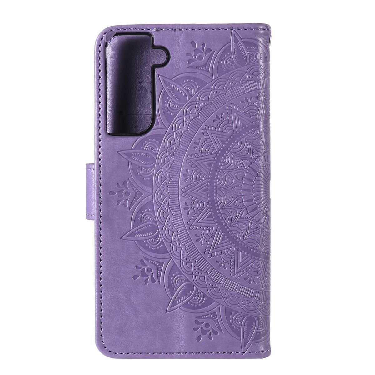 CoverKingz Handyhülle Hülle für Samsung Galaxy S21 Handyhülle Flip Case Cover Schutzhülle 15,2 cm (6 Zoll), Klapphülle Schutzhülle mit Kartenfach Schutztasche Motiv Mandala