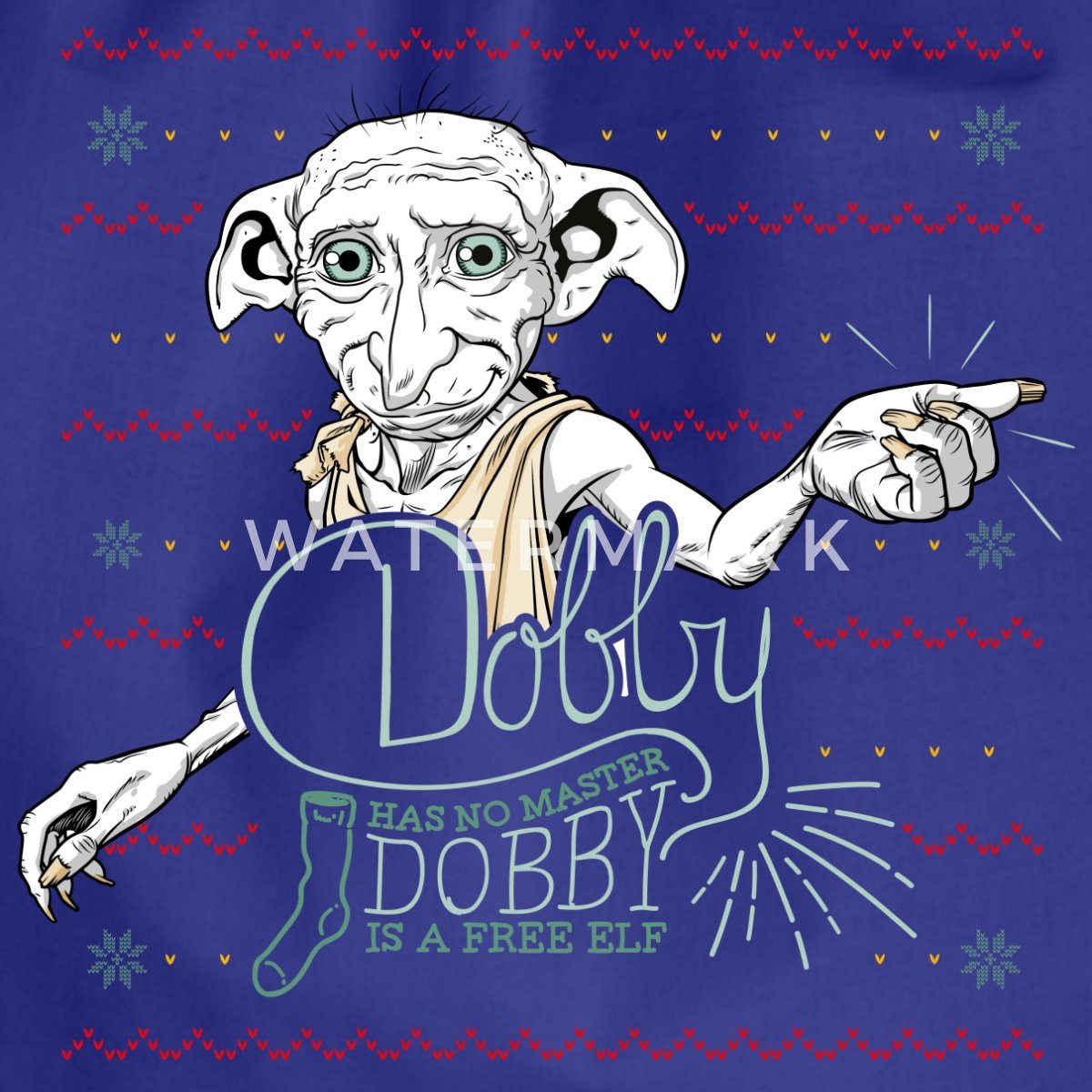 Spreadshirt Turnbeutel Harry Potter X-Mas Dobby Weihnachtself Turnbeutel (1-tlg)