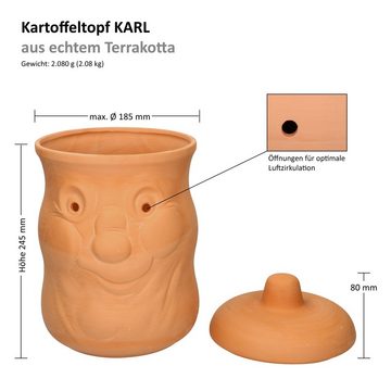 MamboCat Vorratsglas Kartoffeltopf Karl Terrakotta, Steingut