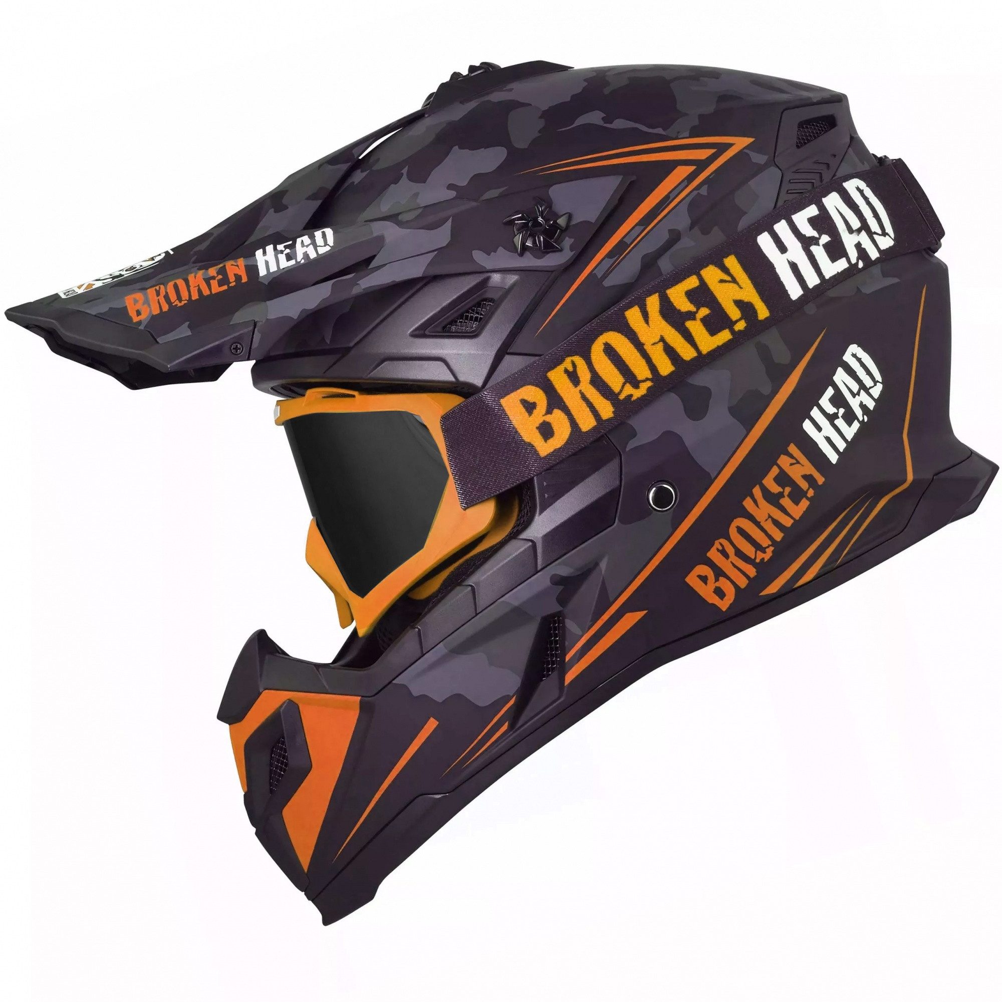 Motocrosshelm Squadron Orange