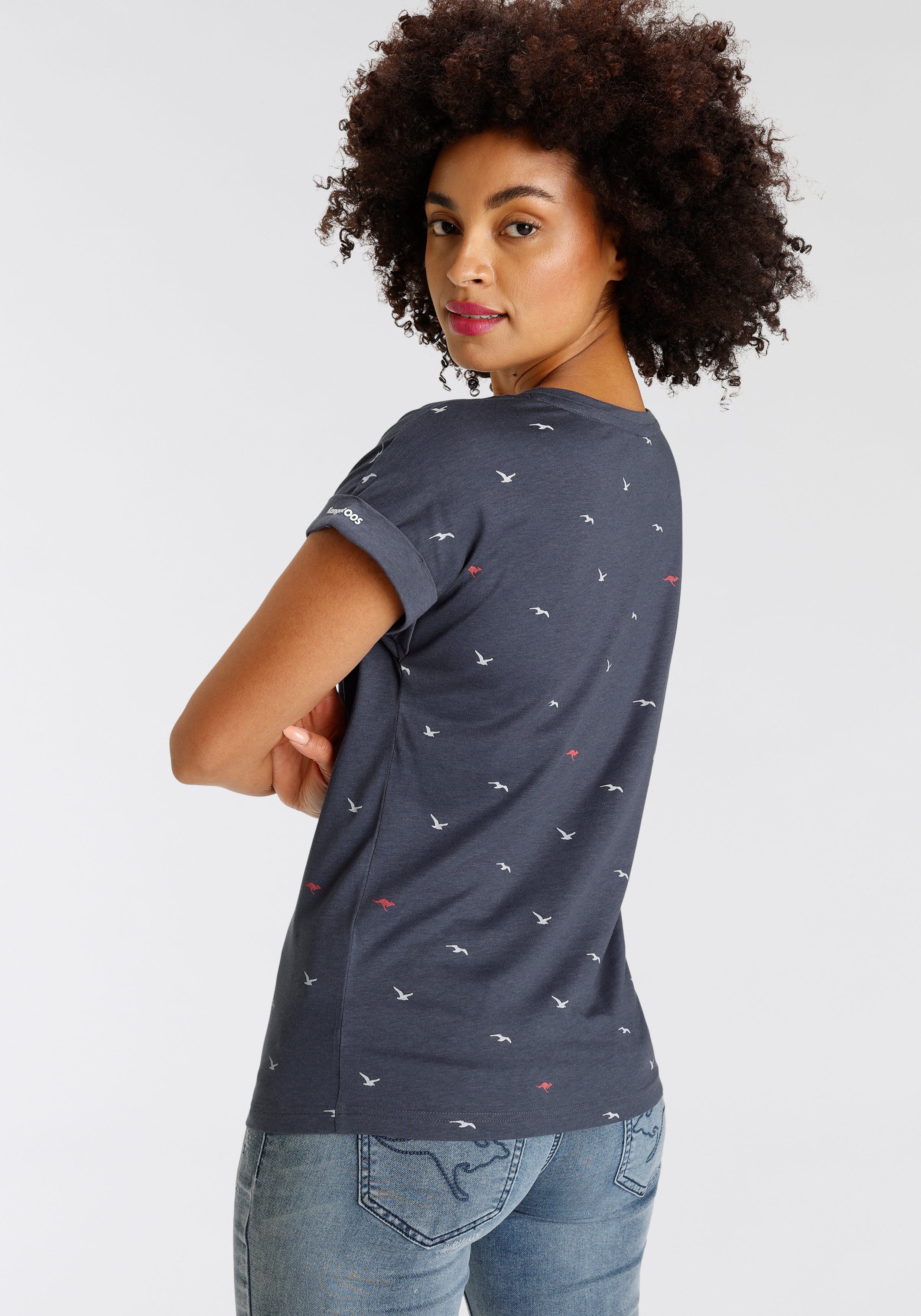 KangaROOS Print-Shirt kurzärmelig, figurumspielend, mit Print, günstig online kaufen