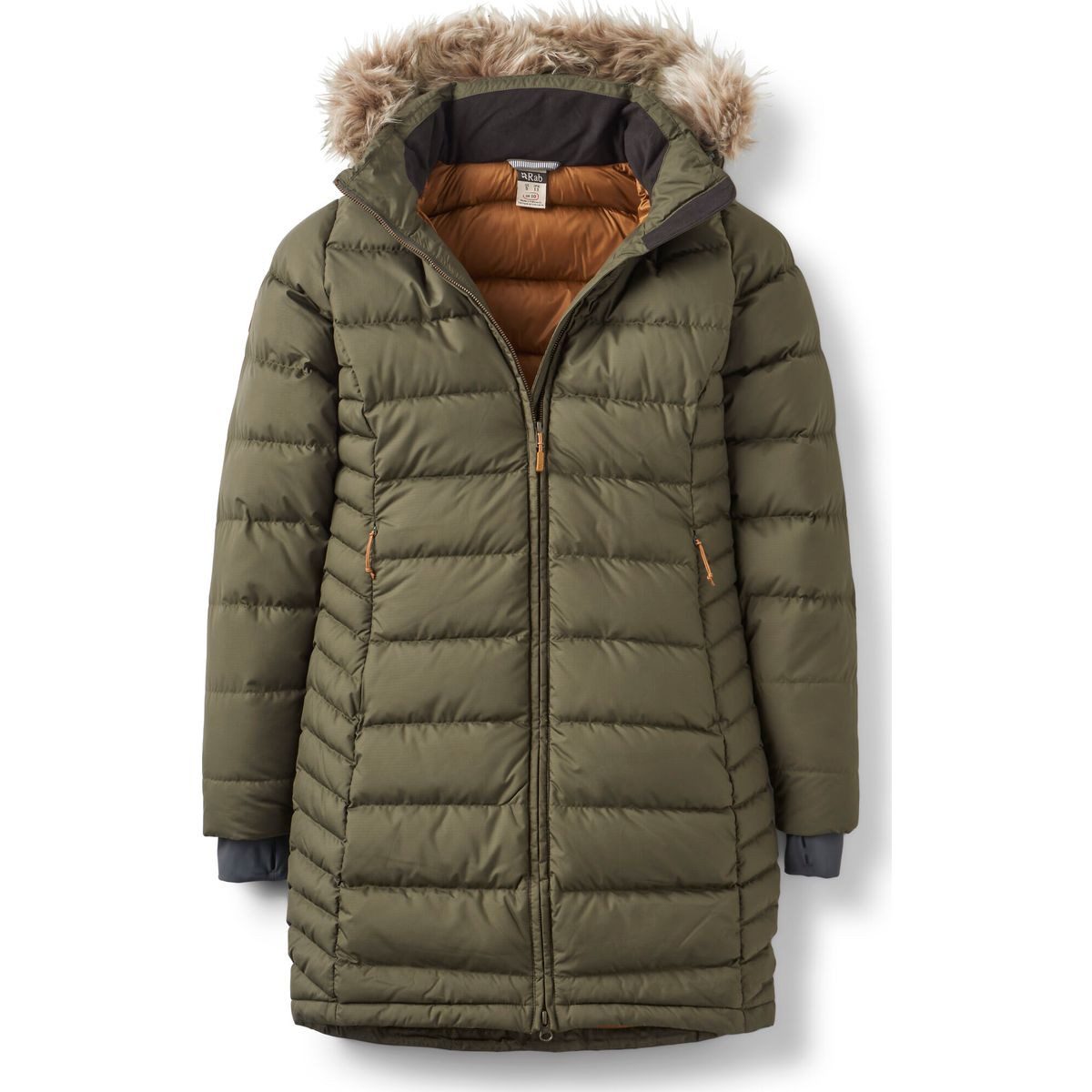 Rab Outdoorjacke Deep Cover Parka Wmns Der Deep Cover-Parka aus 100 % recycelten Geweben und Daunen schließt