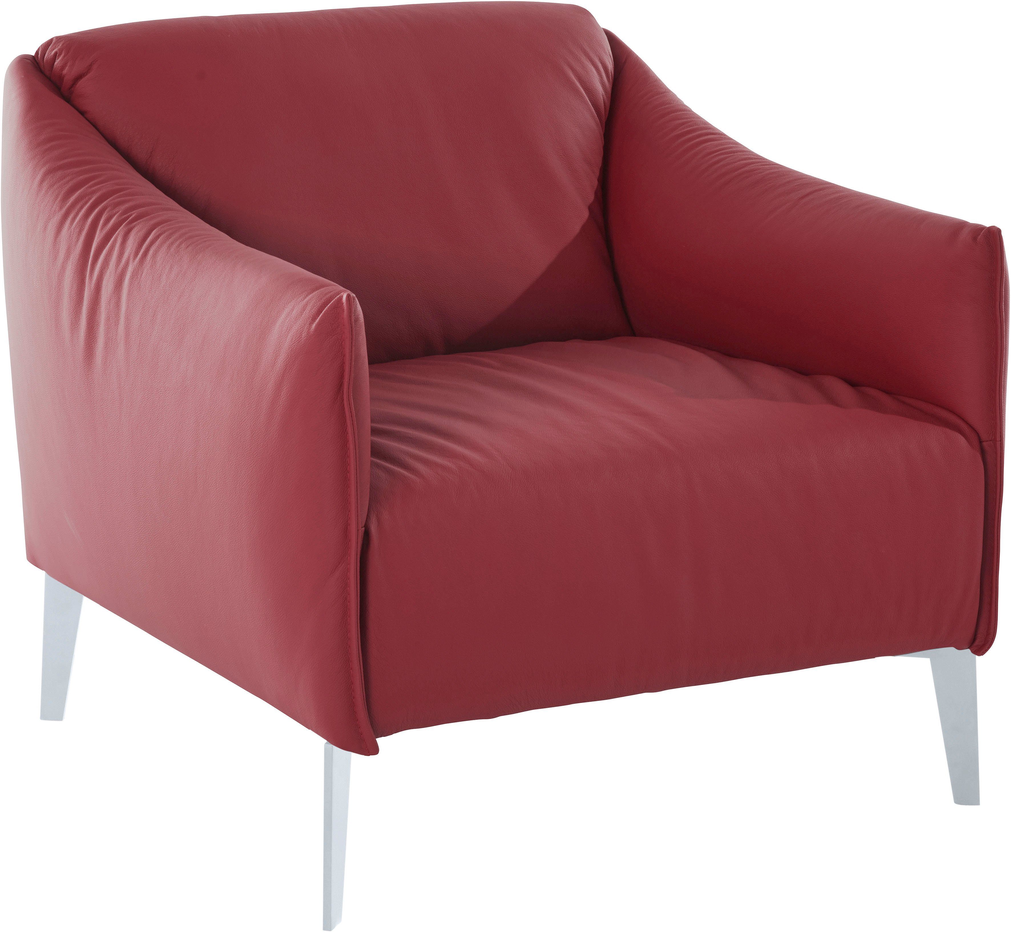 W.SCHILLIG Cocktailsessel sally, mit Metall-Winkelfüßen in Silber matt
